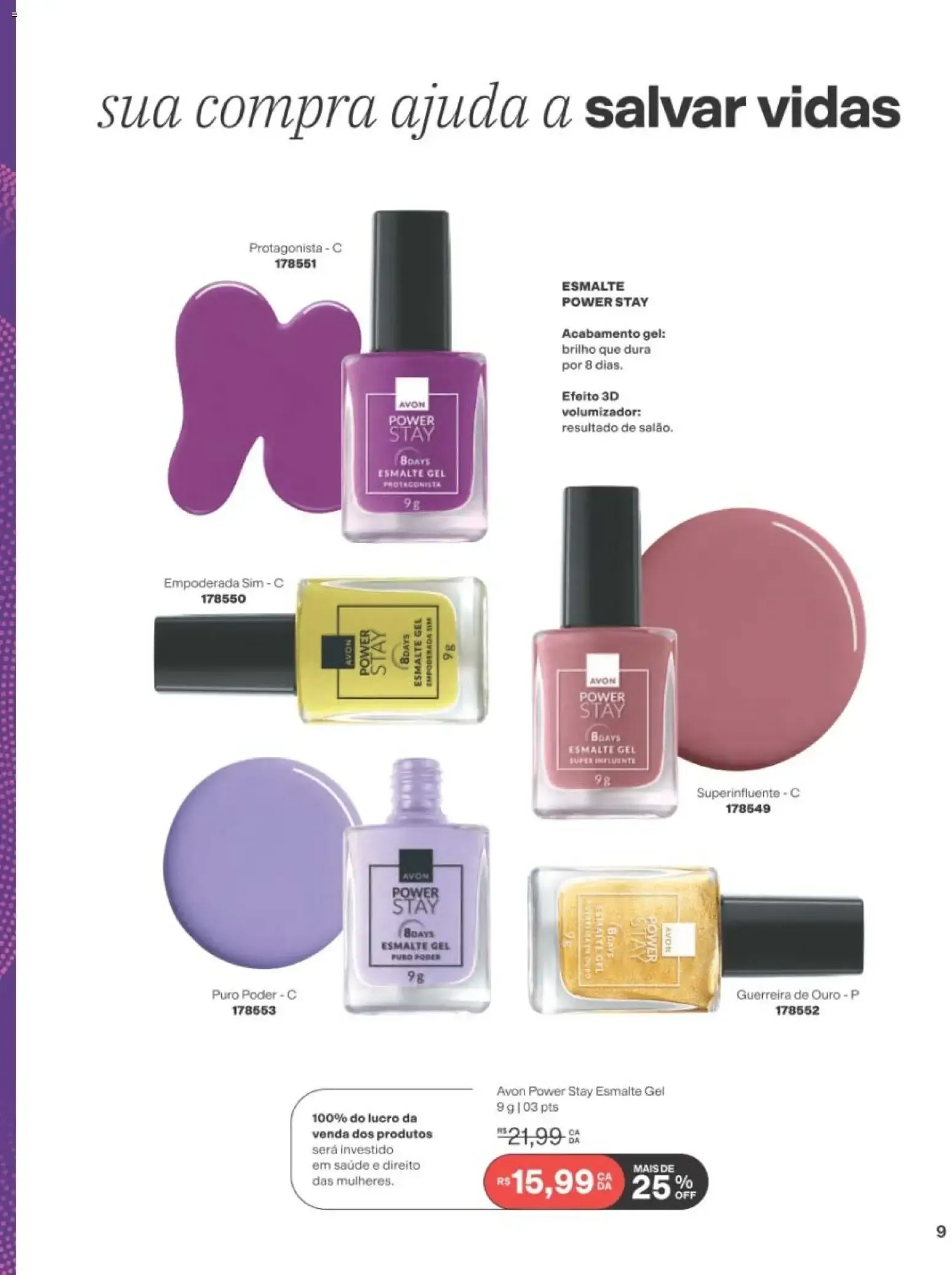 Encarte de Avon | Campanha Ciclo 12/2026 | Mês do Batom com Power Stay Matte Glitter 19 de julho até 9 de agosto 2026 - Pagina 9
