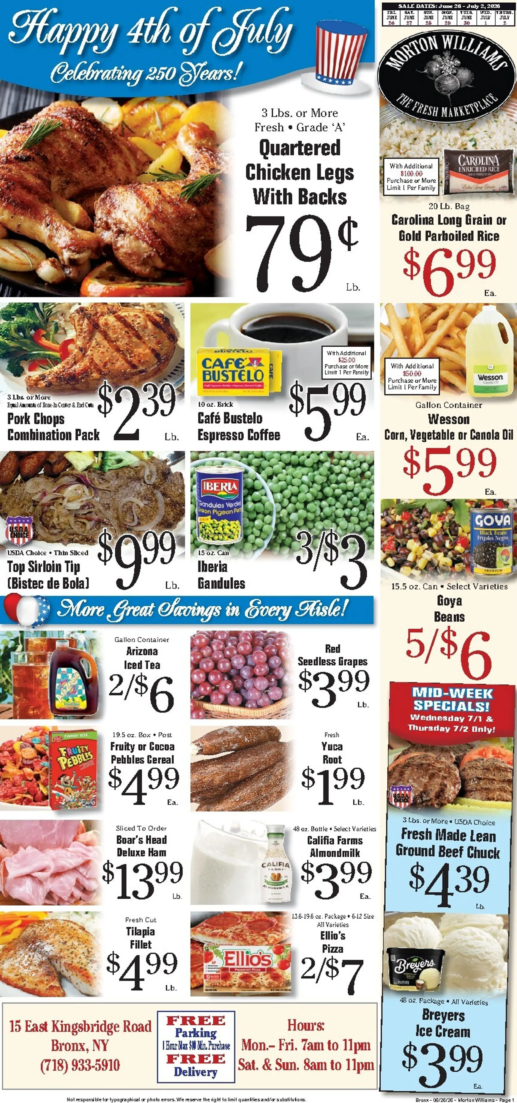 Weekly ad Current Morton Williams - Bronx leaflet valid from Friday 06/26/2026 to Thursday 07/02/2026 from June 26 to July 2 2026 - Page 1