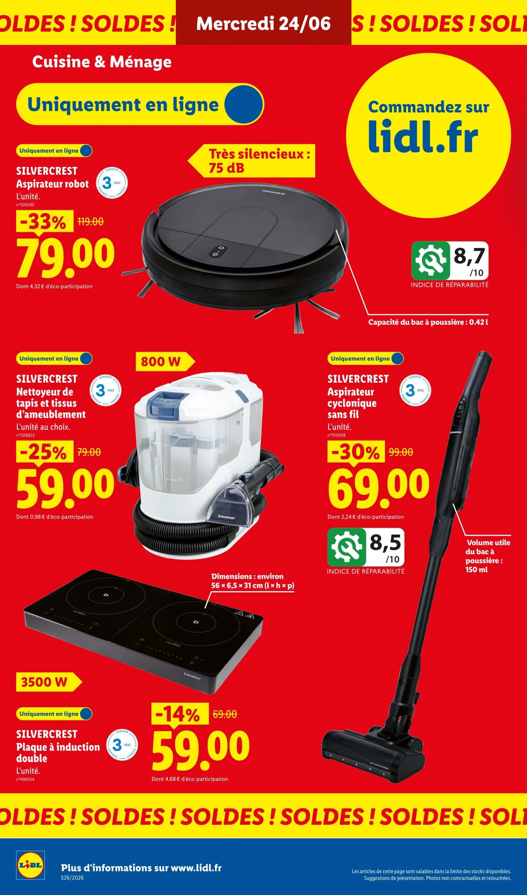 Current Lidl - Exclus Web leaflet valid from du lundi 22/06/2026 to de jeudi 25/06/2026 du 22 juin au 25 juin 2026 - Catalogue page 12