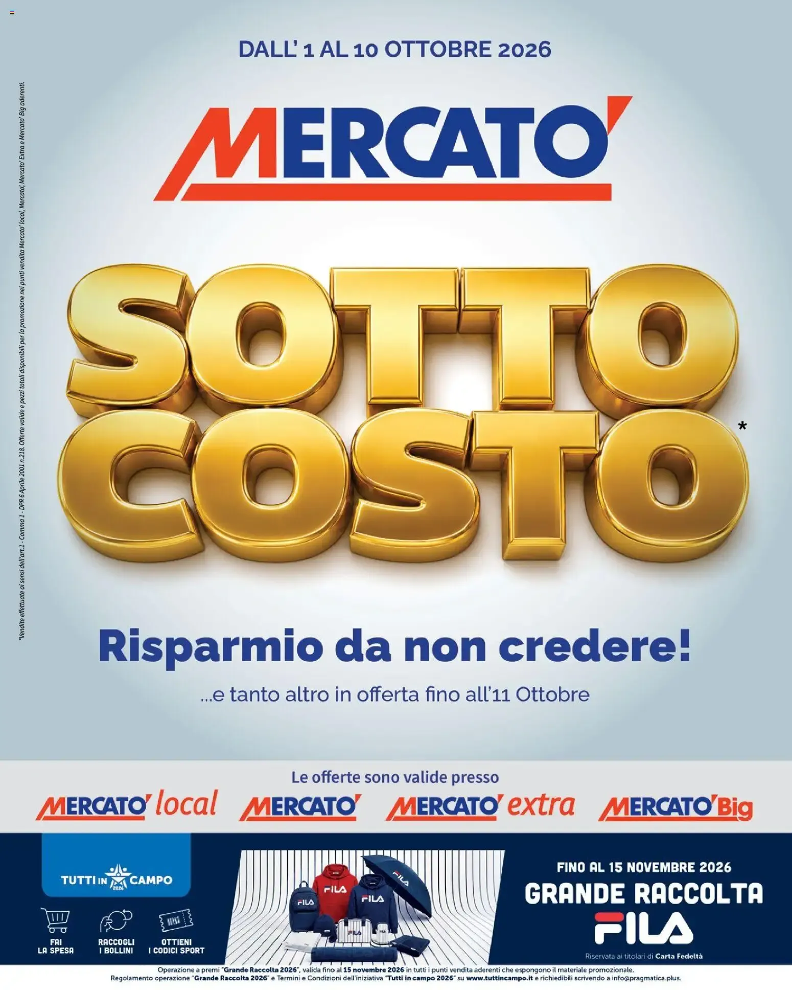 Mercatò volantino dal 01/10/2026 - online Offerte da 1 ottobre a 10 ottobre di 2026 - Pagina del volantino 1