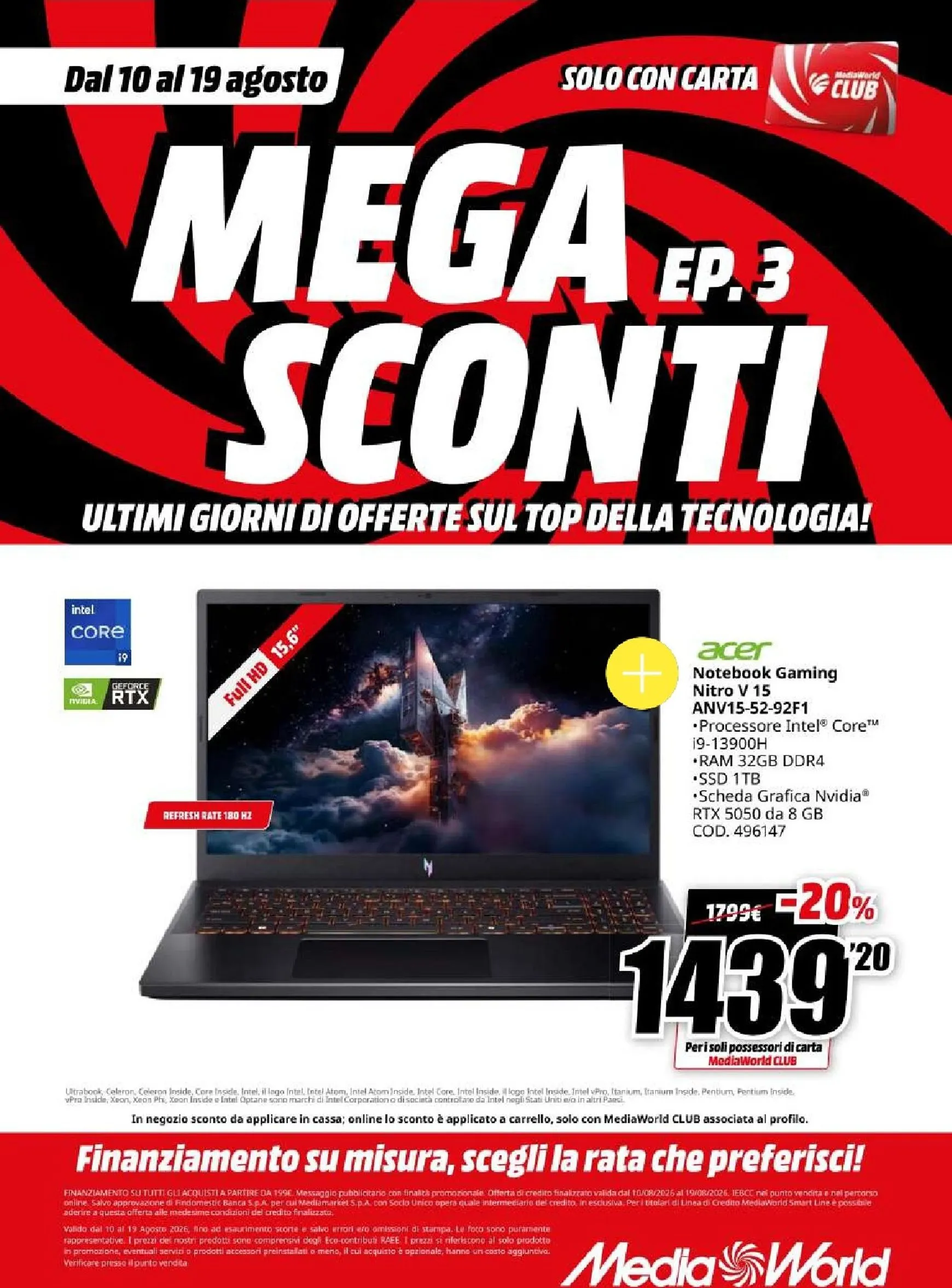 MEGA EP.3 SCONTI ULTIMI GIORNI DI OFFERTE SUL TOP DELLA TECNOLOGIA! da 10 agosto a 19 agosto di 2026 - Pagina del volantino 11
