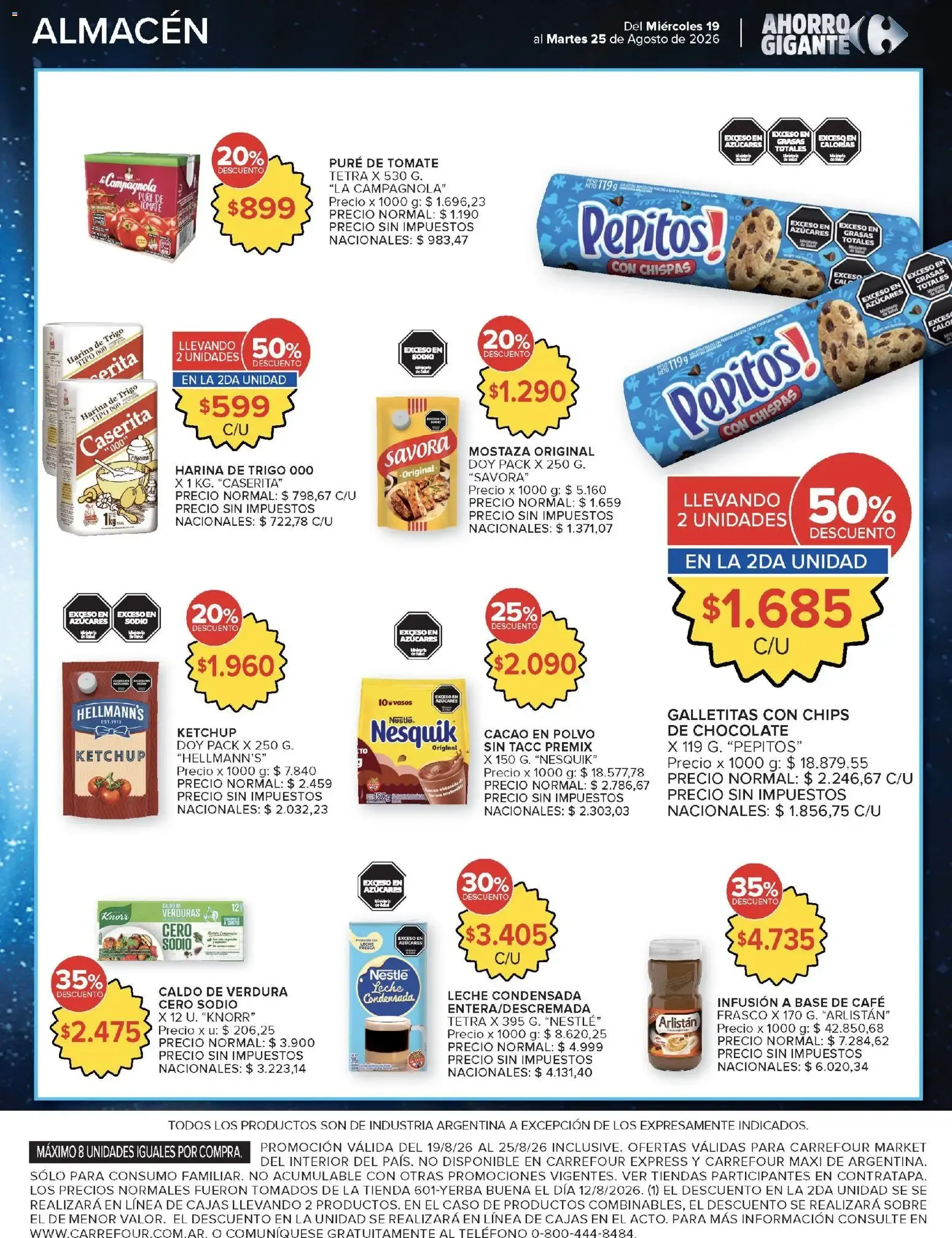 Ofertas de Carrefour Ahorro Gigante: Ofertas Hiper y Market 19 de agosto al 25 de agosto 2026 - Página 37 del catálogo