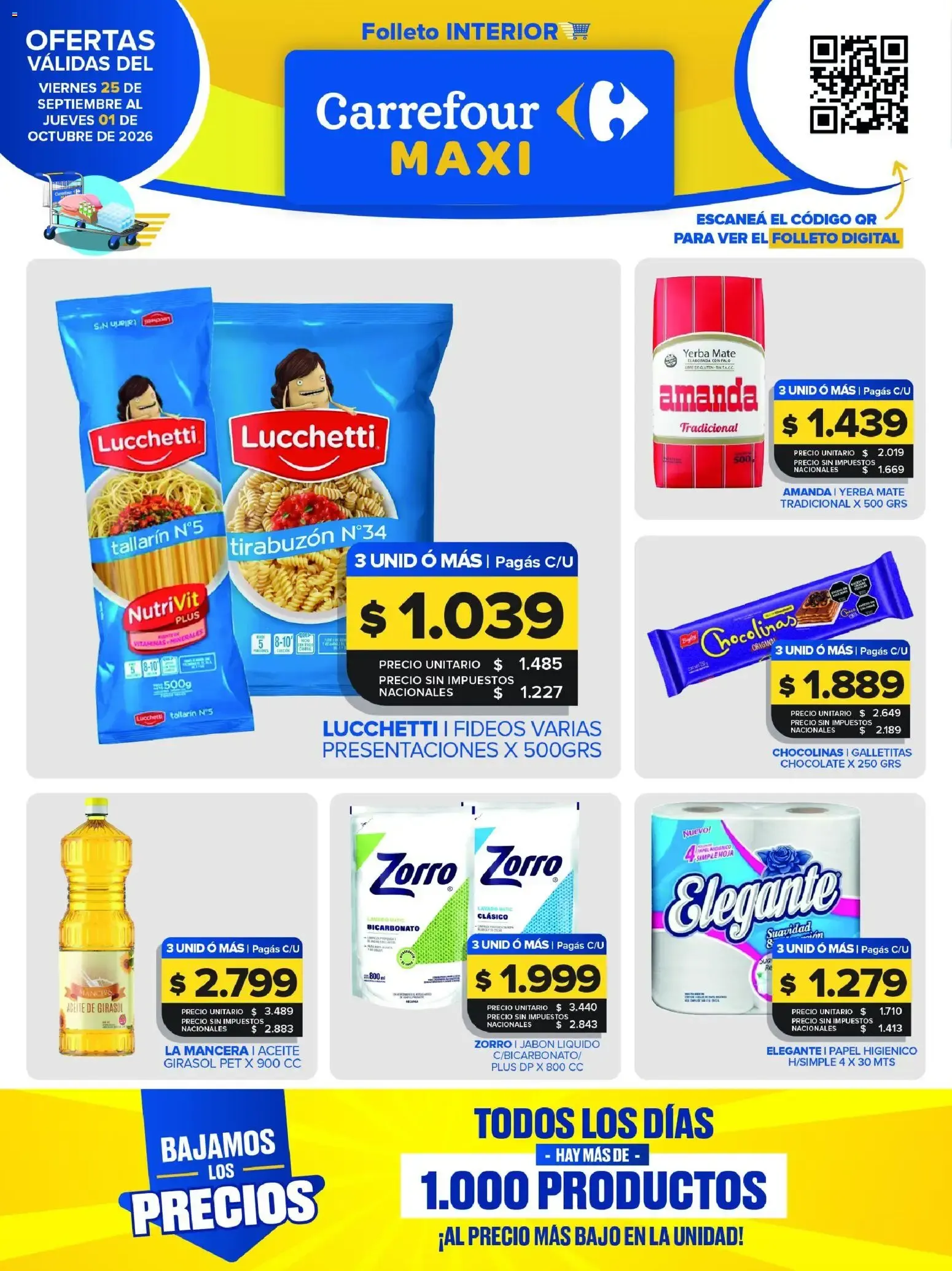 Ofertas de Carrefour Maxi catálogo del 25/09/2026 - 01/10/2026 25 de septiembre al 1 de octubre 2026 - Página 1 del catálogo