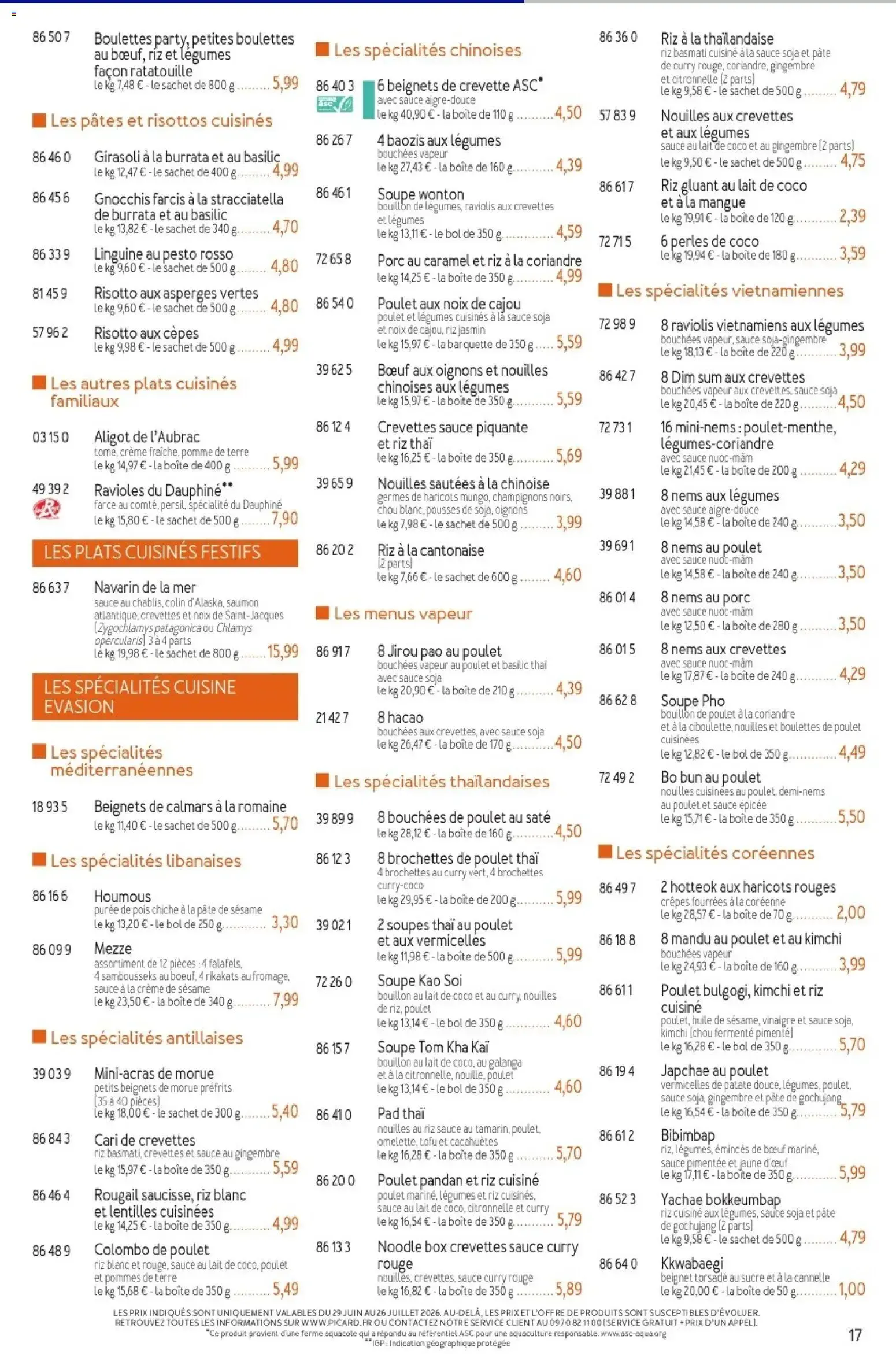 Picard - Catalogue Trimestriel à partir du 29/06/2026 - promo en ligne du 29 juin au 13 septembre 2026 - Catalogue page 16