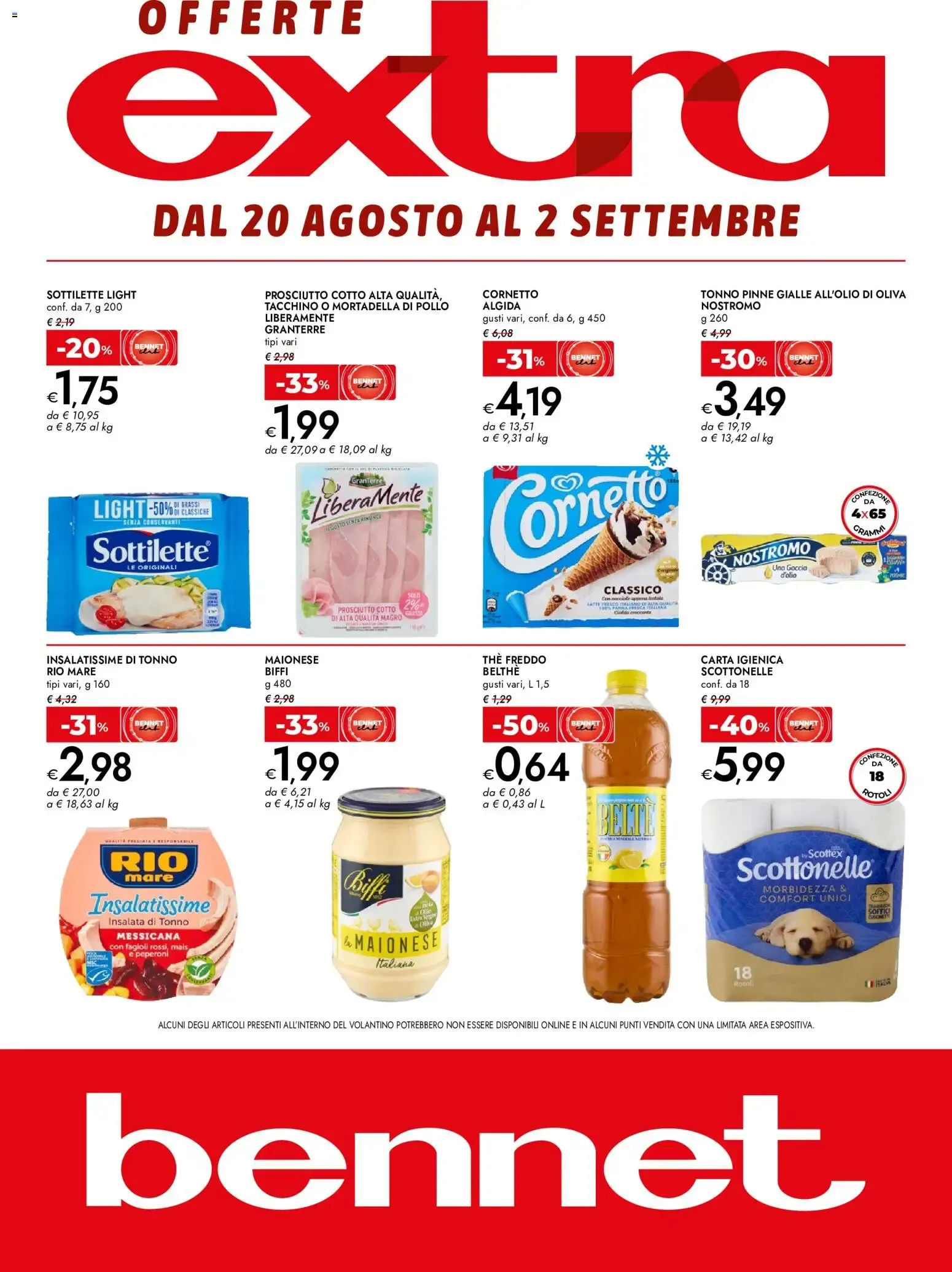 Nuovo bennet volantino Extra dal 20/08/2026 > offerte anteprima 🛍️ da 20 agosto a 2 settembre di 2026 - Pagina del volantino 1