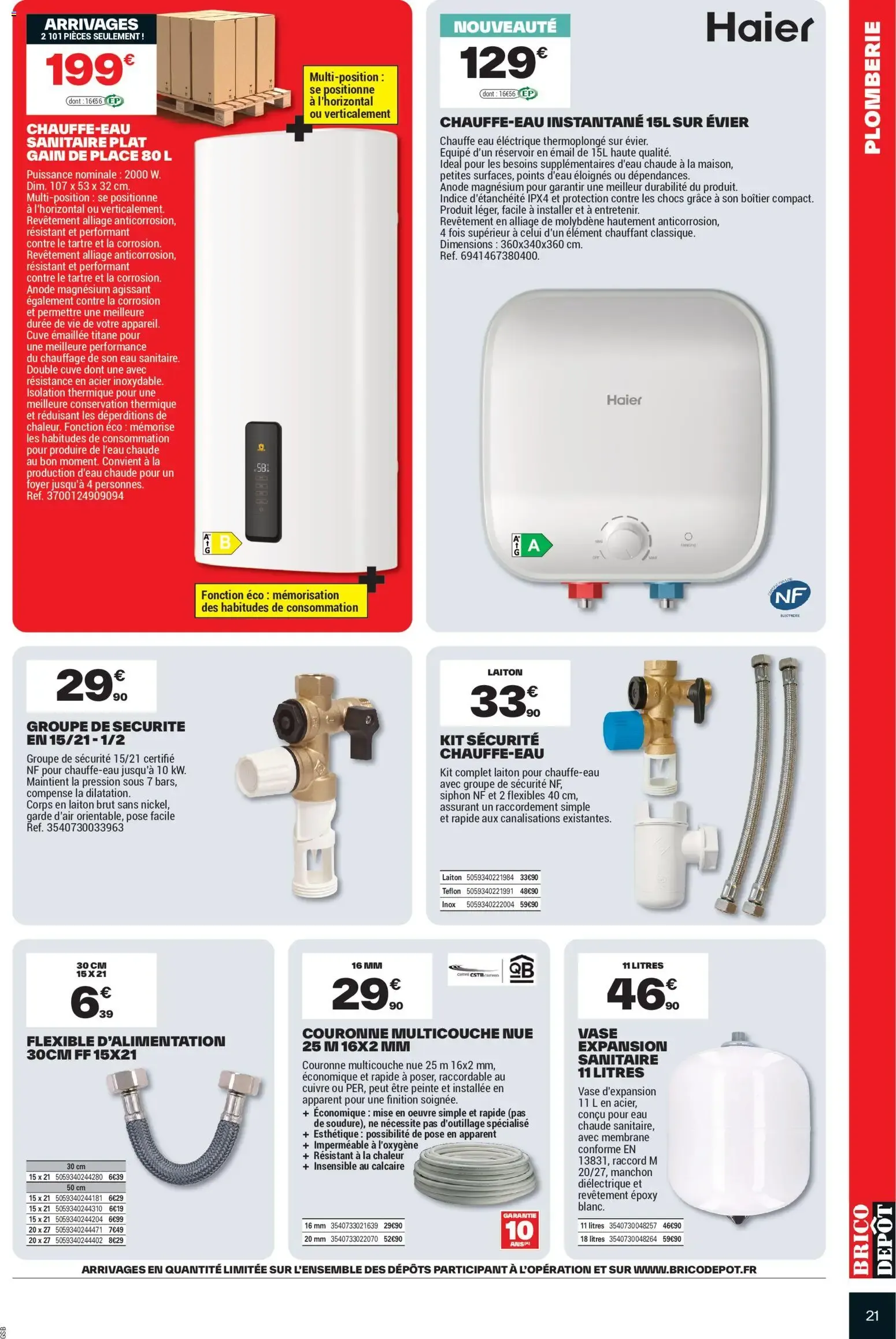 Brico Dépôt catalogue à partir du 11/09/2026 - promo en ligne du 11 septembre au 24 septembre 2026 - Catalogue page 21