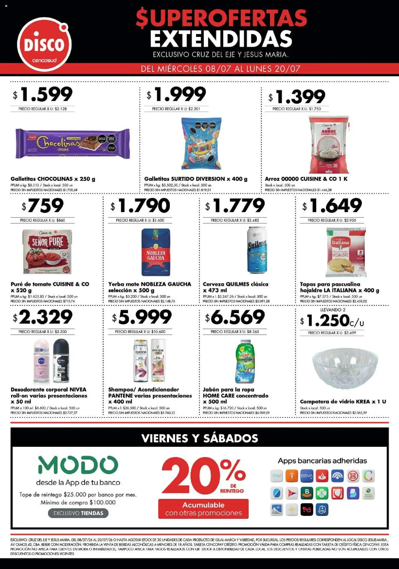 Ofertas de Disco - Superofertas extendidas - Cruz del Eje y Jesus Maria del 08/07/2026 - 20/07/2026 8 de julio al 20 de julio 2026 - Página 6 del catálogo