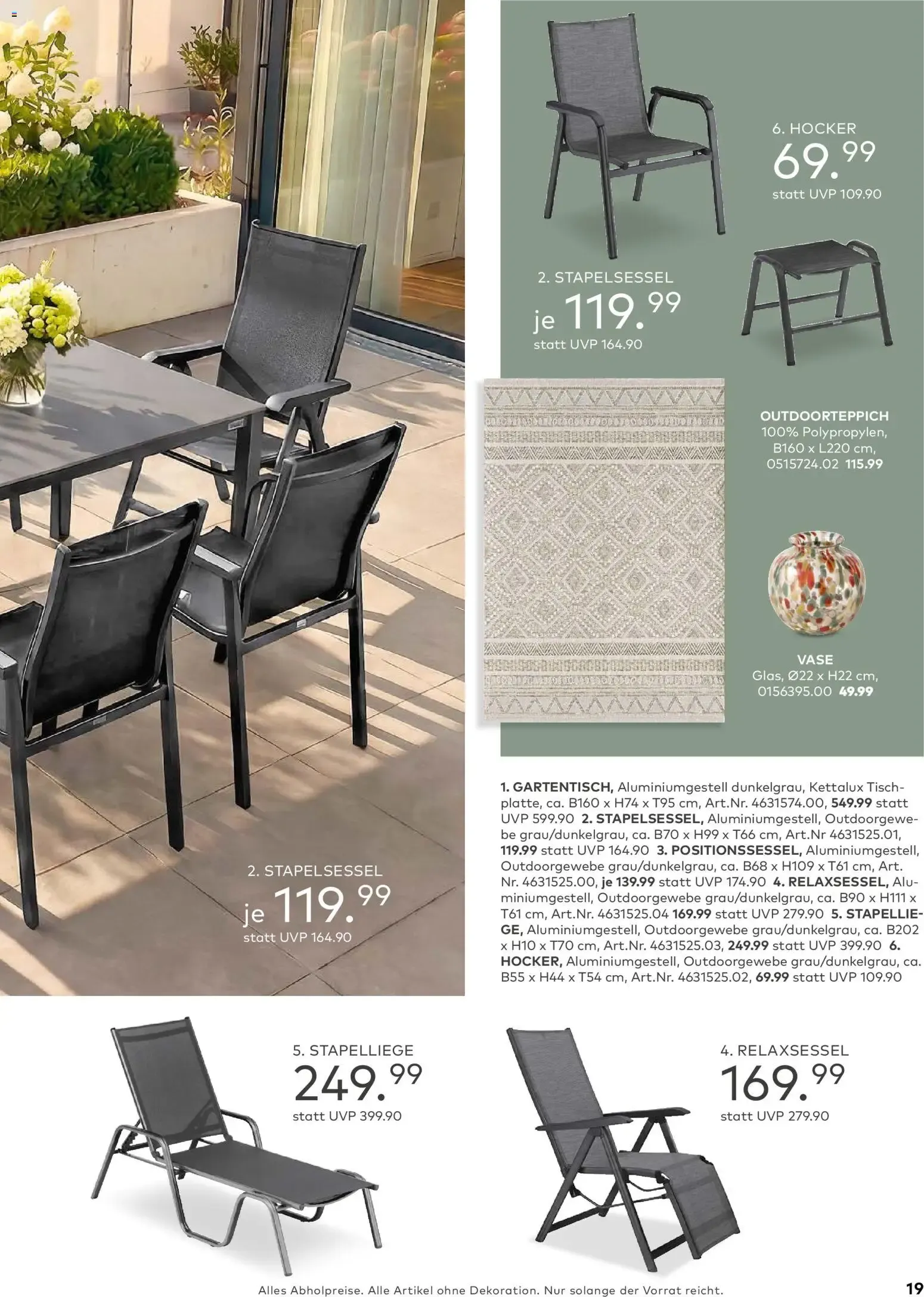 Porta! Gartenmöbel Katalog (ab 01.03.2026) zum Blättern von 1. März bis 31. August 2026 - Prospekt seite 19
