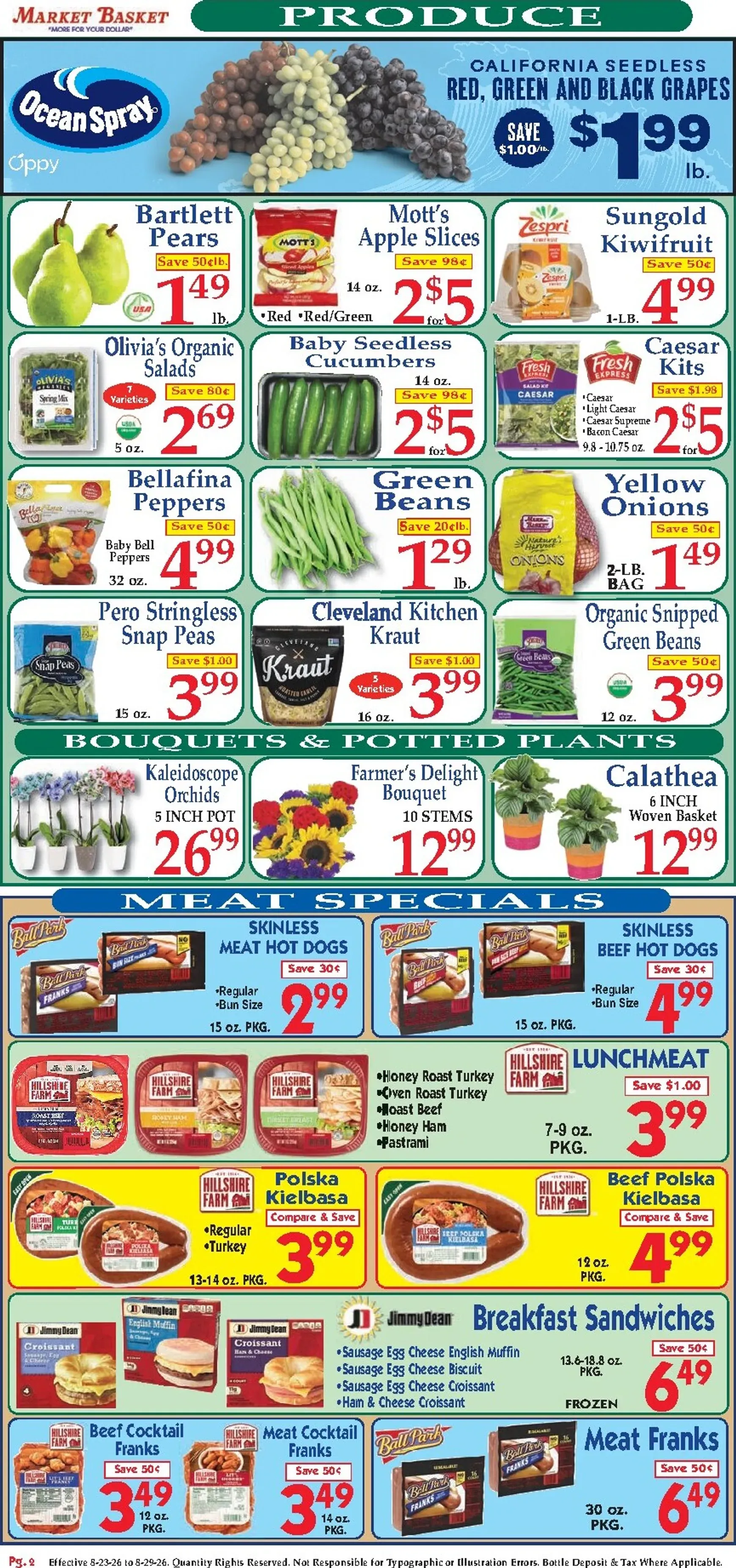 Weekly ad Current Market Basket leaflet valid from Sunday 08/23/2026 to Saturday 08/29/2026 from August 23 to August 29 2026 - Page 2