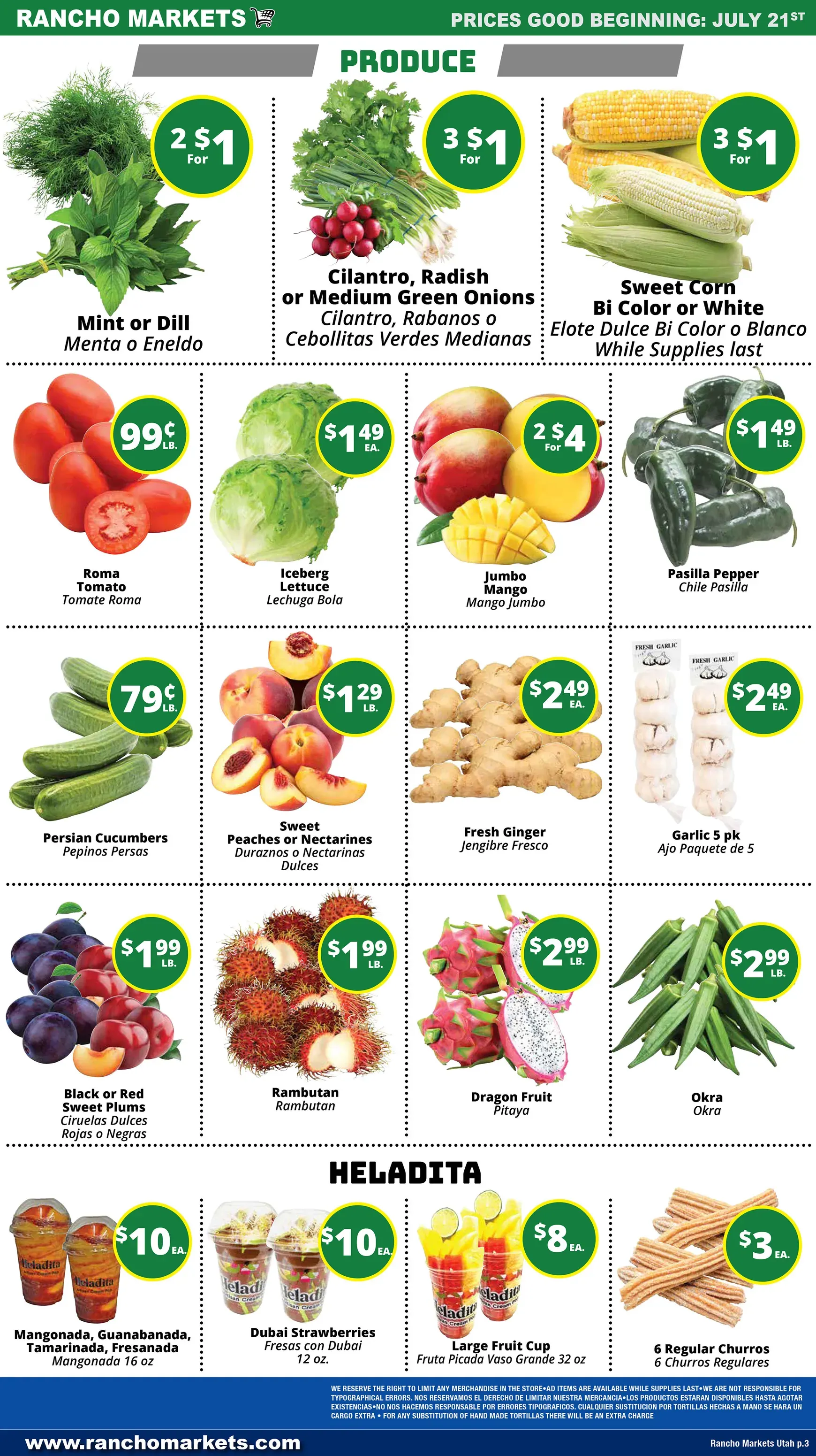 Weekly ad Current Rancho Markets leaflet valid from Tuesday 07/21/2026 to Monday 07/27/2026 from July 21 to July 27 2026 - Page 5