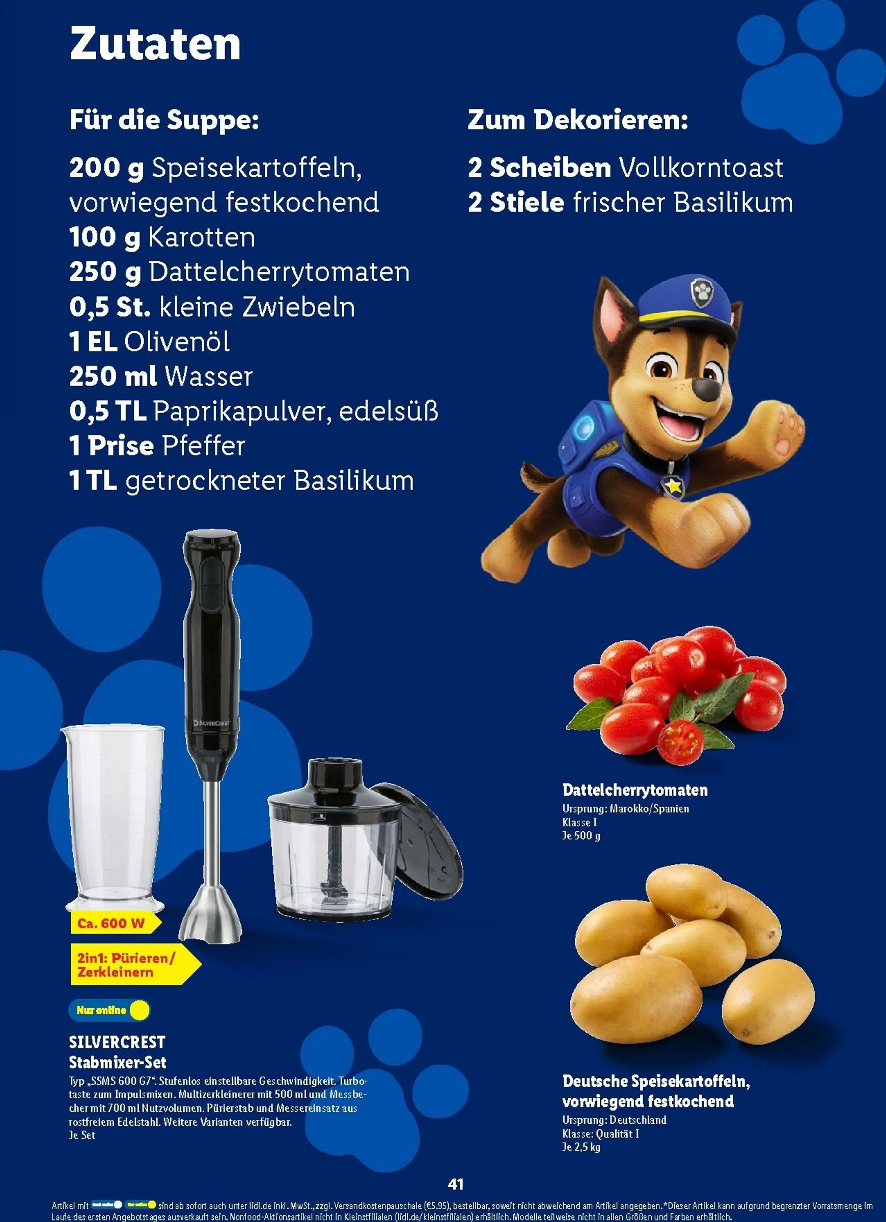 Lidl - Paw Patrol Rezeptheft Prospekt – von Montag 20.07.2026 bis Sonntag 23.08.2026 von 20. Juli bis 23. August 2026 - Prospekt seite 41