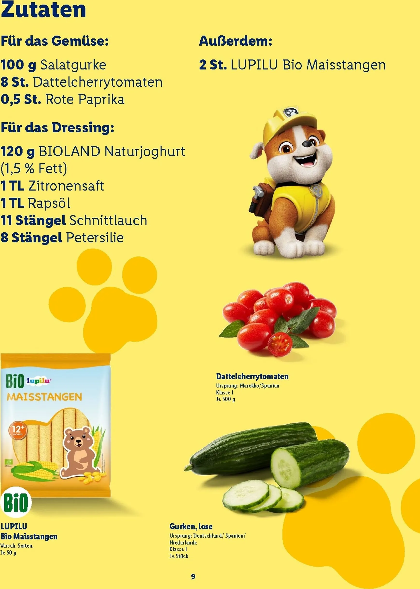 Lidl - Paw Patrol Rezeptheft Prospekt – von Montag 20.07.2026 bis Sonntag 23.08.2026 von 20. Juli bis 23. August 2026 - Prospekt seite 9