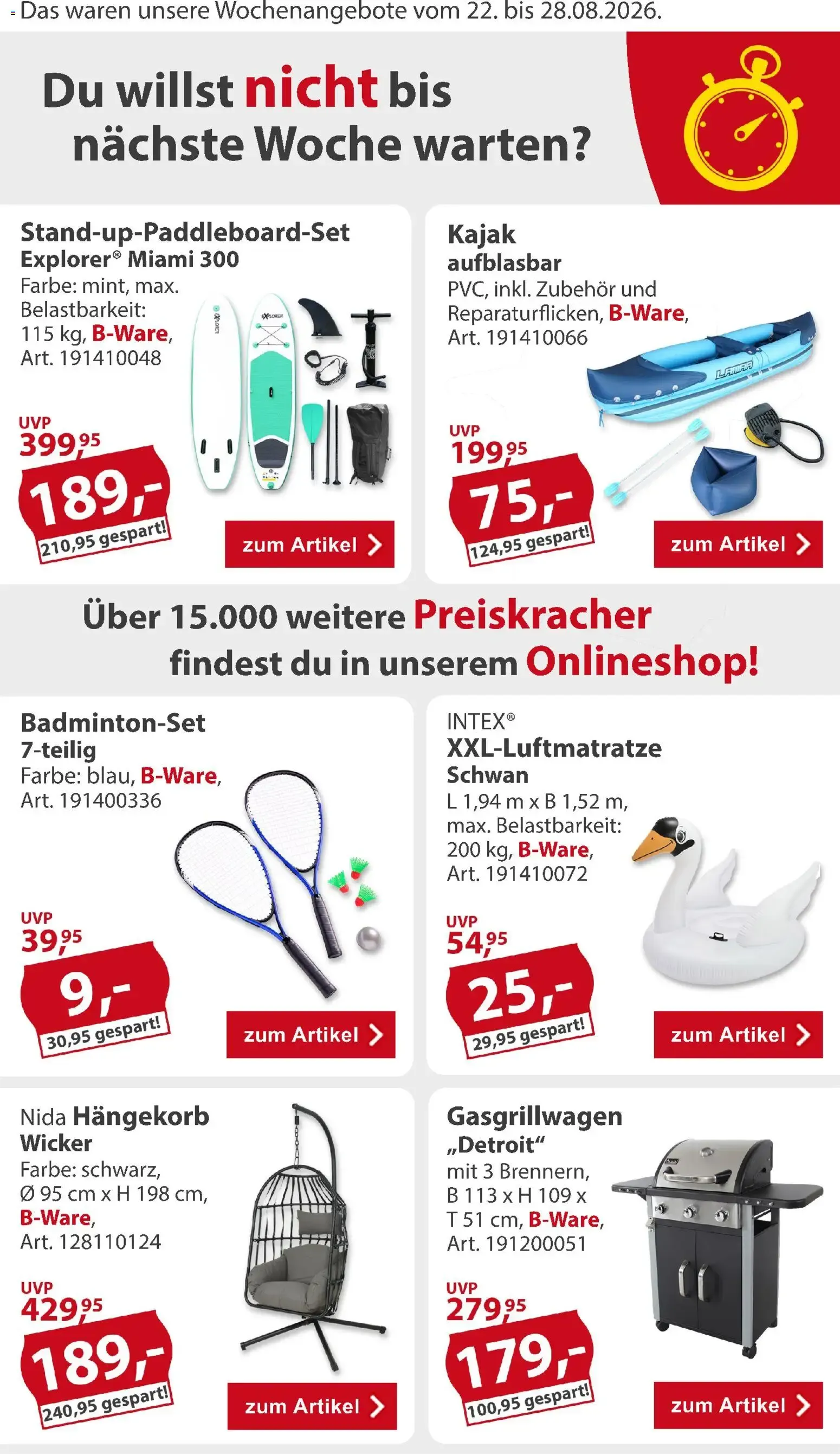 Sonderpreis Baumarkt Prospekt (ab 22.08.2026) zum Blättern von 22. August bis 28. August 2026 - Prospekt seite 2