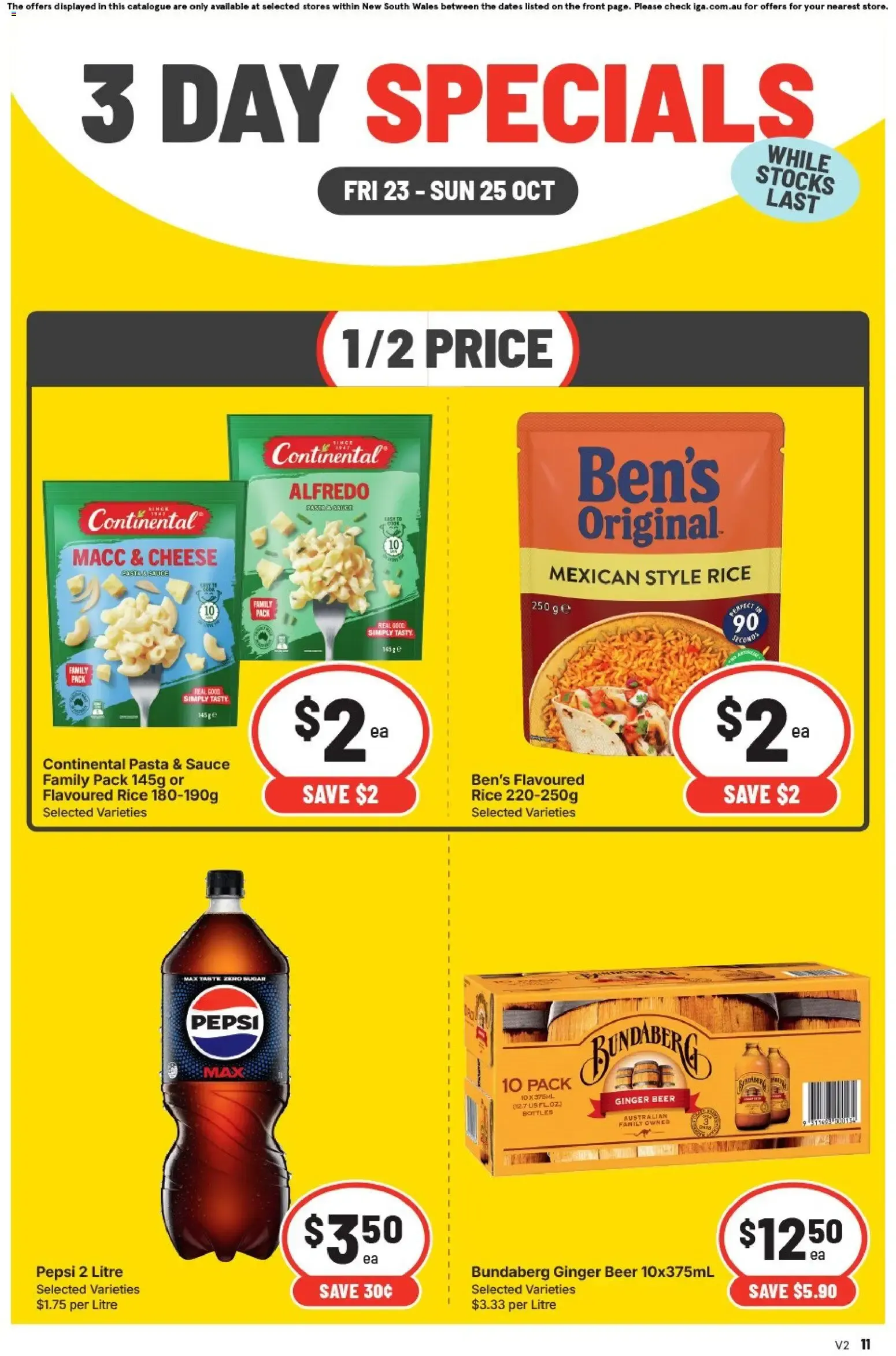 3 DAY SPECIALS - Catalogue valid from 23 October to 25 October 2026 - page 1
