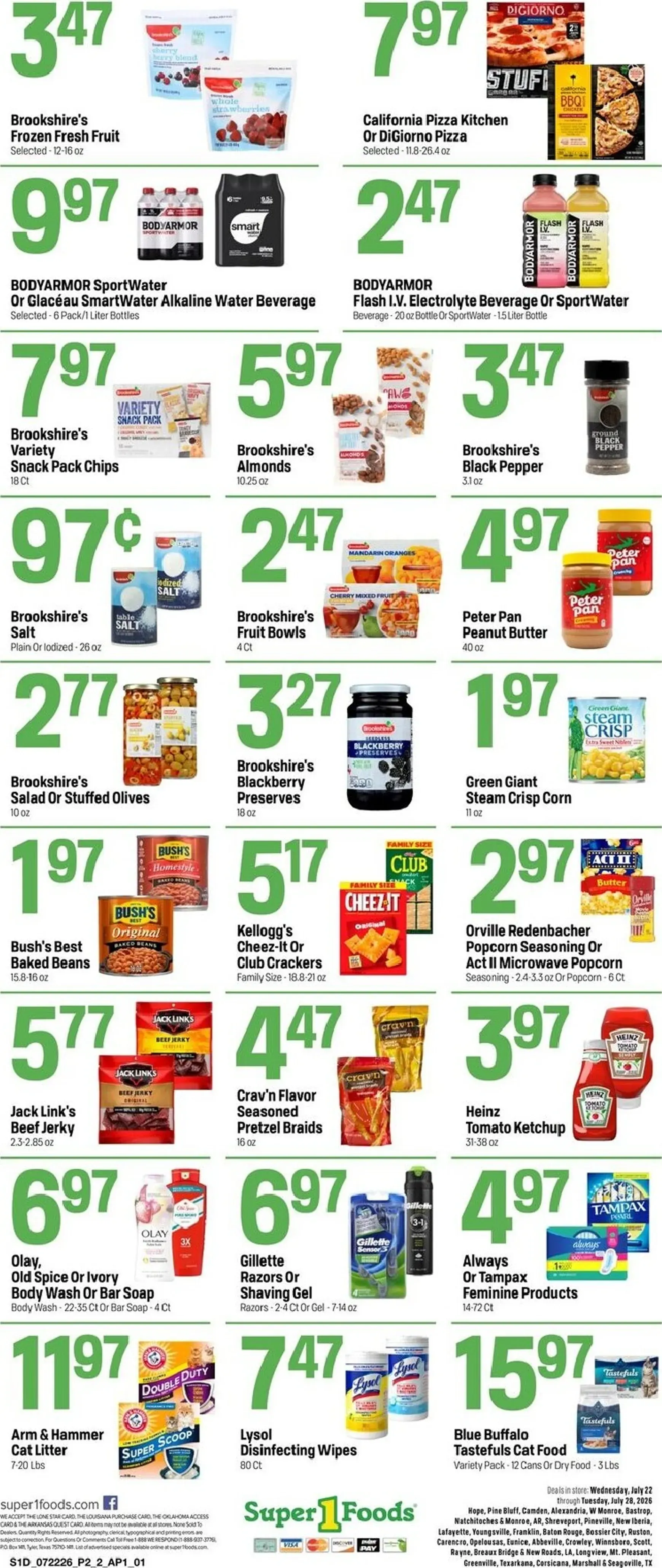 Weekly ad Current Super 1 Foods - Hot Sheet leaflet valid from Wednesday 07/22/2026 to Tuesday 07/28/2026 from July 22 to July 28 2026 - Page 2
