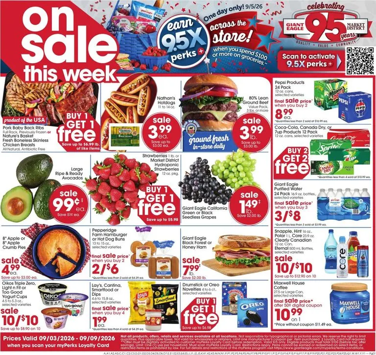 Current Giant Eagle leaflet valid from Thursday 09/03/2026 to Wednesday 09/09/2026