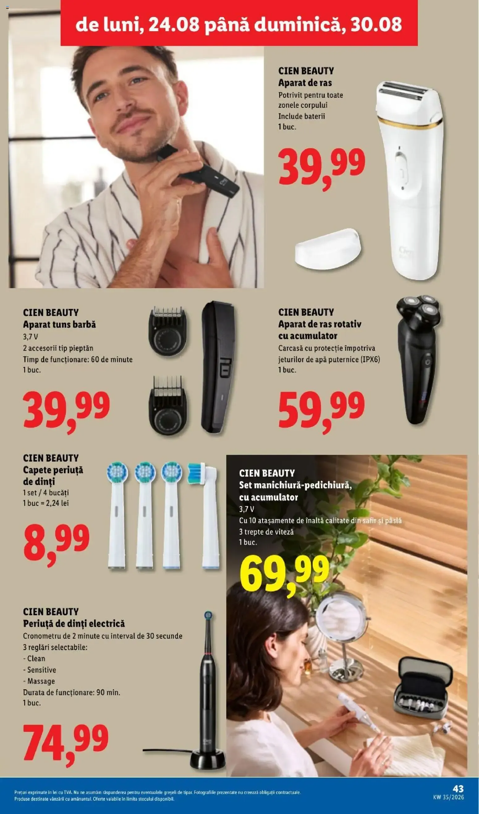 Catalog LIDL: Ieftin și înainte, și după ziua de salariu (Ofertas del 24 al 30 de agosto de 2026) de la 24 august până la 30 august 2026 - Revista Pagina 43