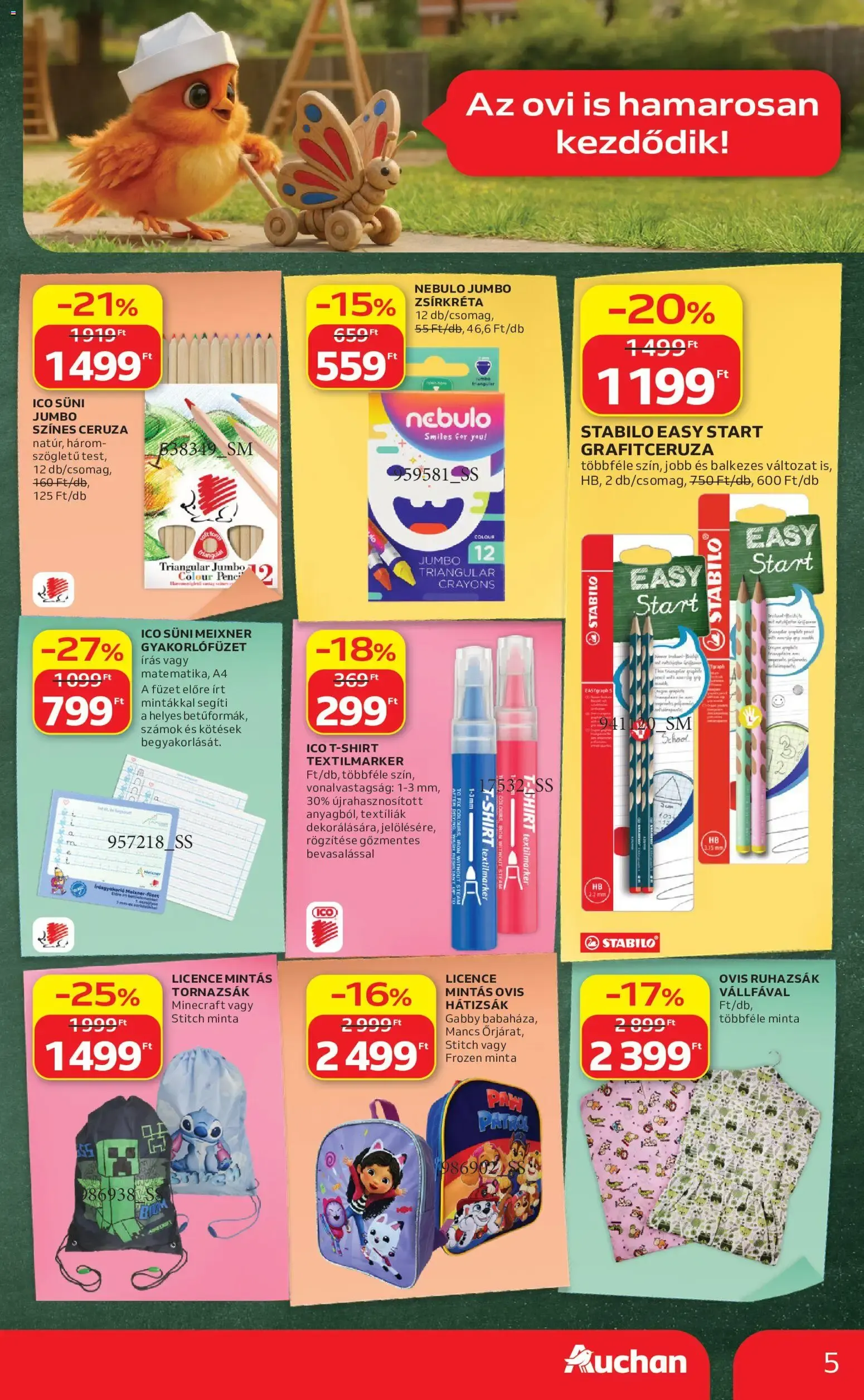 Katalógus Auchan Iskolakezdési ajánlatok - 2026.07.23. -tól/töl > akció, lapozható szórólap 🛍️ július 23.-tól július 29.-ig 2026. - Oldal 5