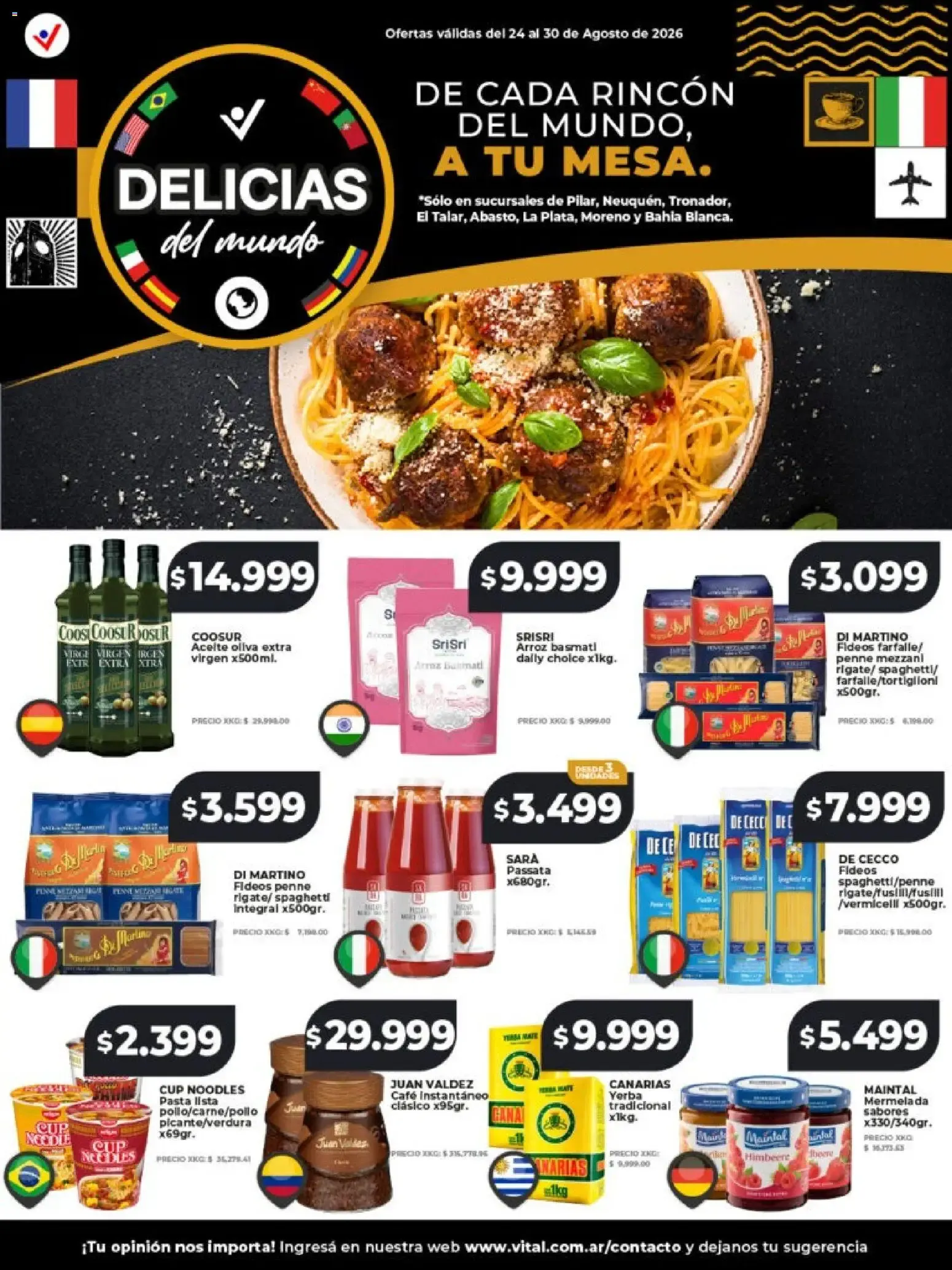 Ofertas de Vital - Delicias del mundo || del 24/08/2026 - 30/08/2026 || Catálogo 24 de agosto al 30 de agosto 2026 - Página 1 del catálogo