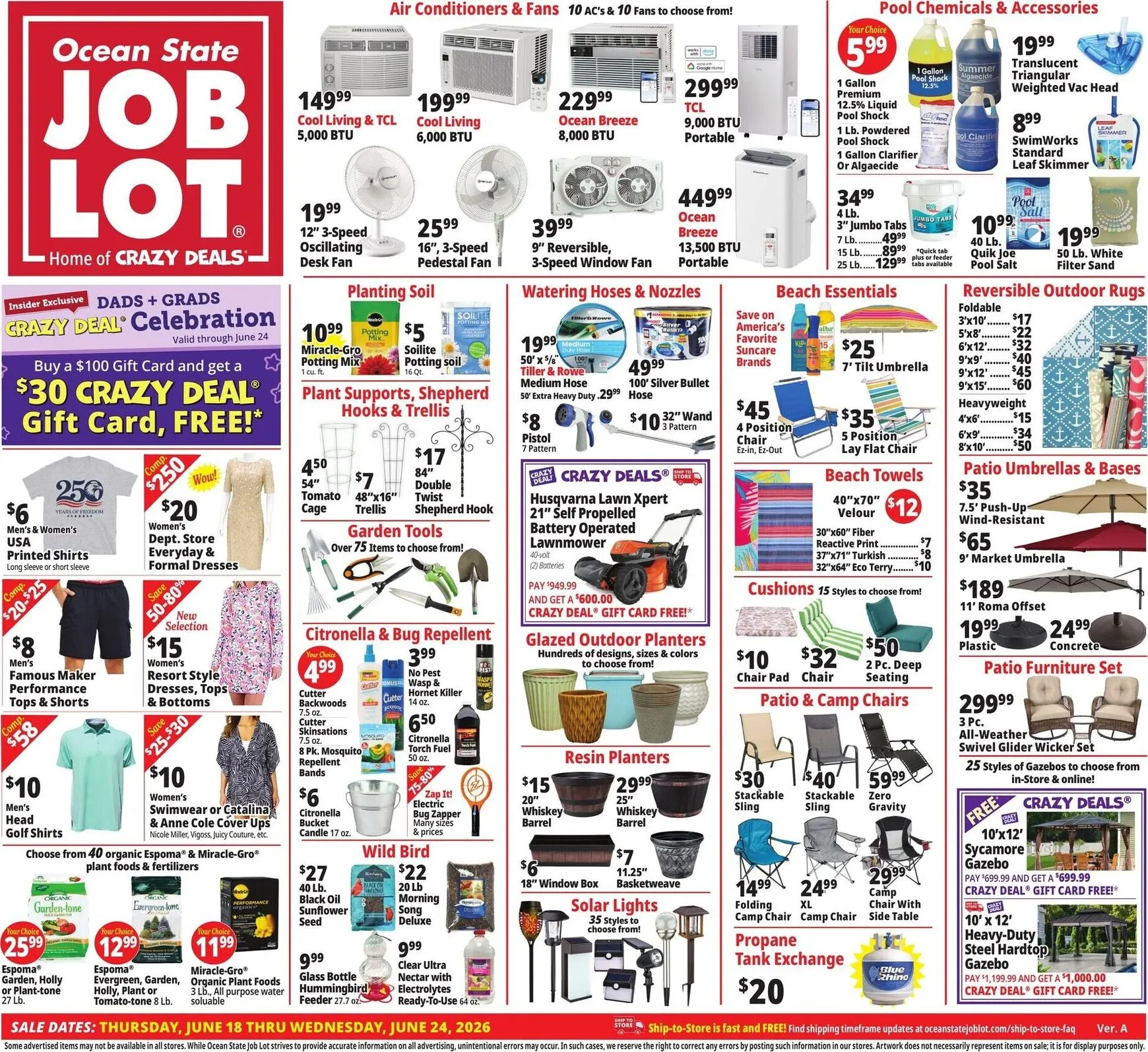 Current Ocean State Job Lot leaflet valid from Thursday 06/18/2026 to Wednesday 06/24/2026