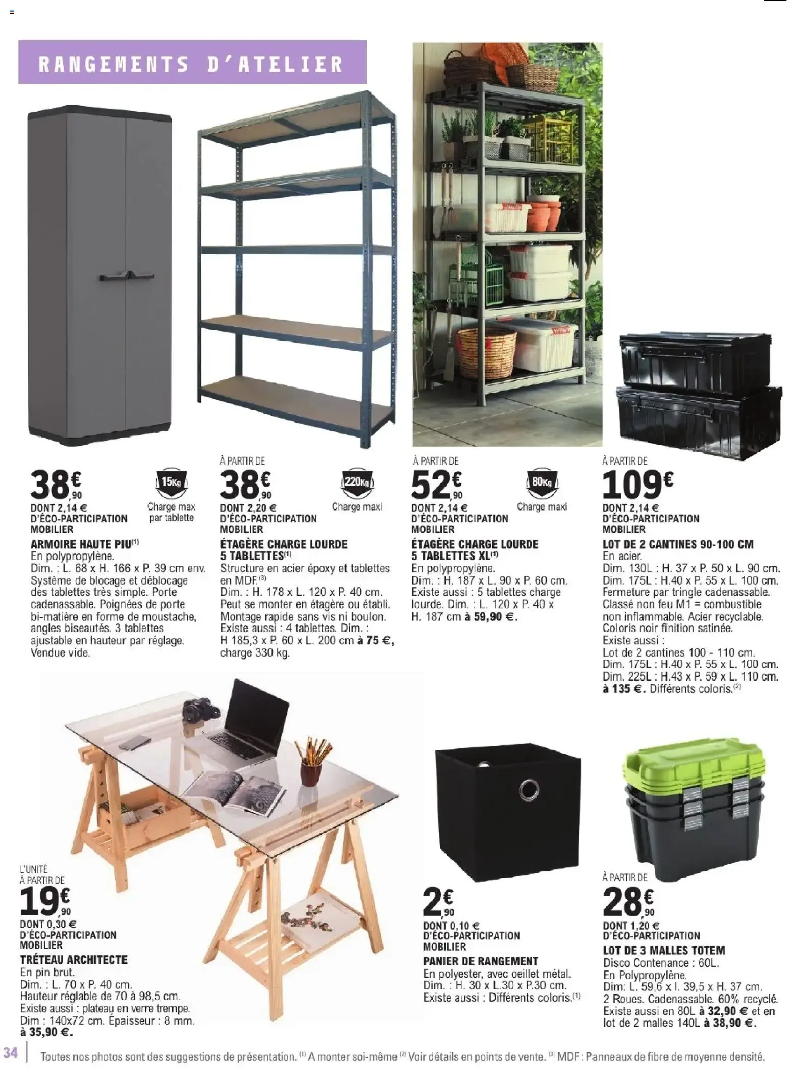Brico E.Leclerc - Guide aménagement intérieur à partir du 06/01/2026 - promo en ligne du 6 janvier au 7 février 2026 - Catalogue page 34
