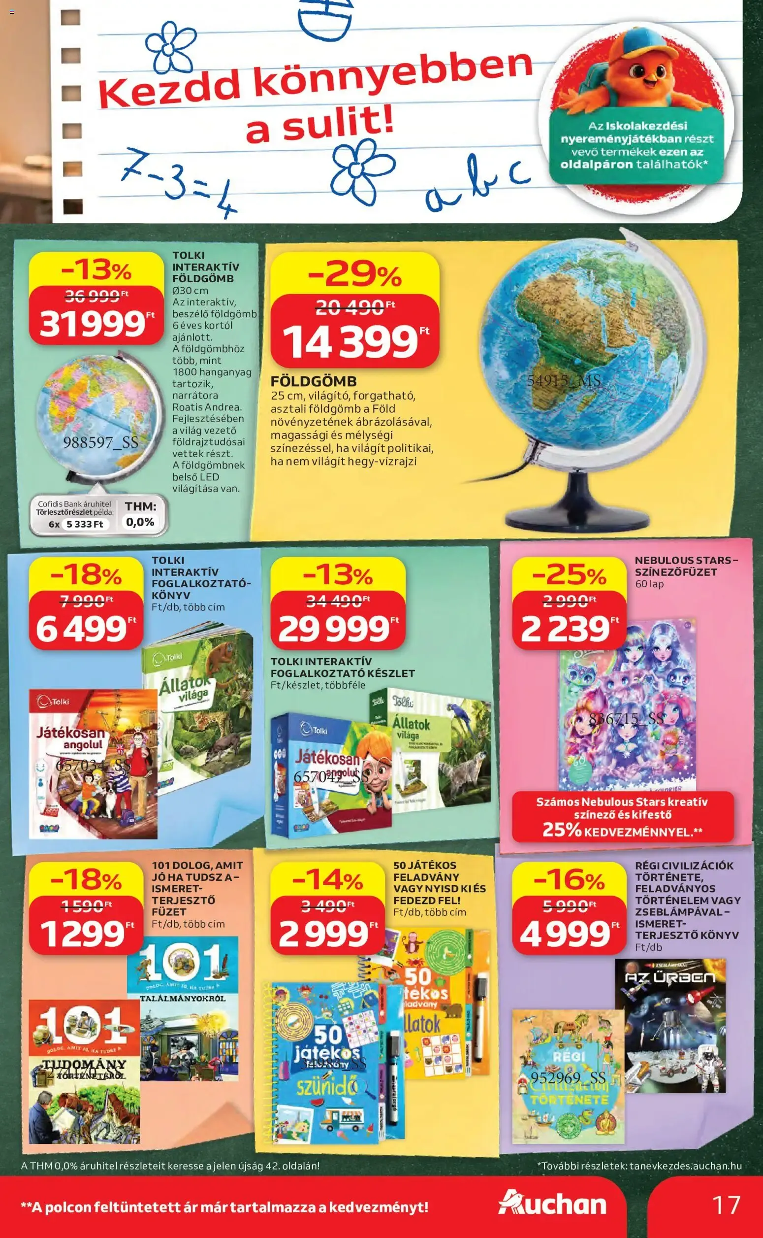 Katalógus Auchan Iskolakezdés ajánlatok - 2026.08.06. -tól/töl > akció, lapozható szórólap 🛍️ augusztus 6.-tól augusztus 19.-ig 2026. - Oldal 17