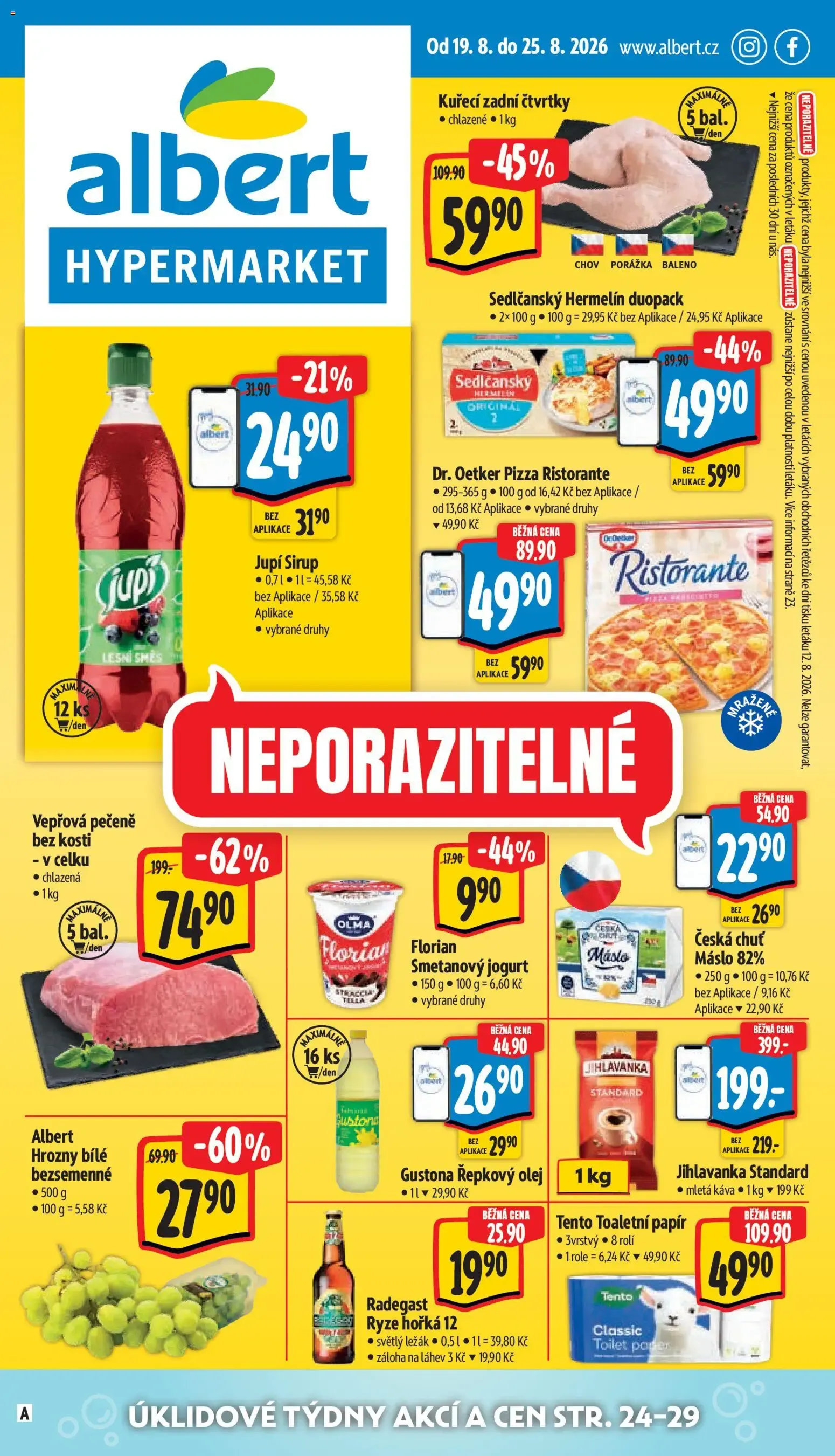 Albert leták - Hypermarket od 19.08.2026 - Akční leták - 19. srpna 25. srpna 2026 - Page 1