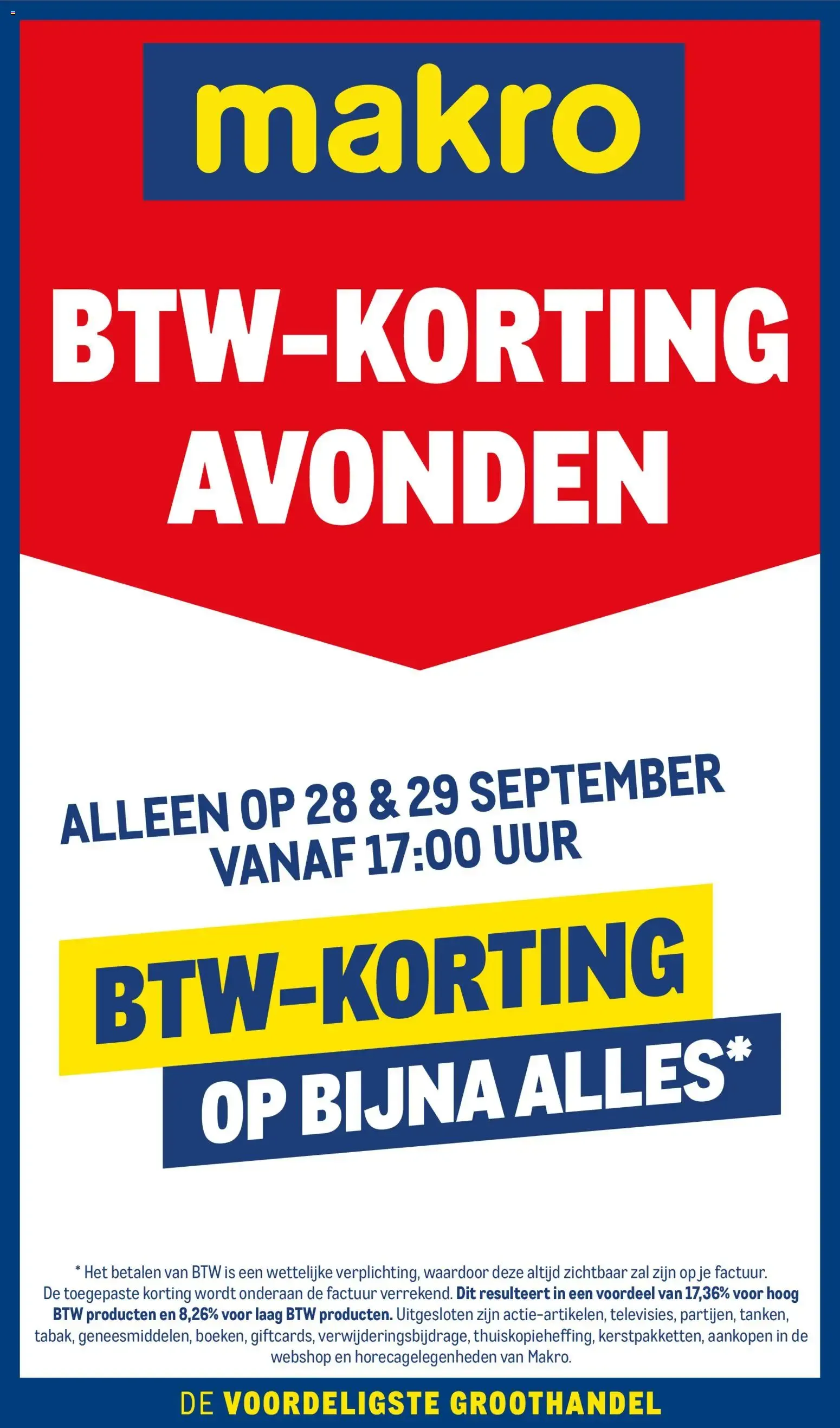 BTW-KORTING AVONDEN van 28 september tot 29 september 2026 - Folder pagina 1