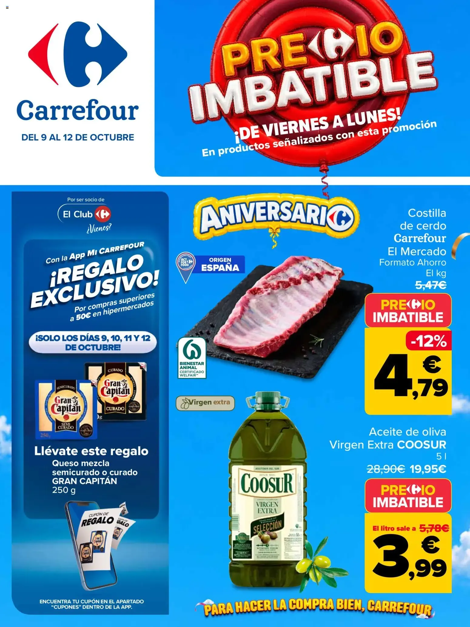 Catálogo de Carrefour Precio Imbatible del 09/10/2026 | Catálogo 9 de octubre al 12 de octubre 2026 - Página 1