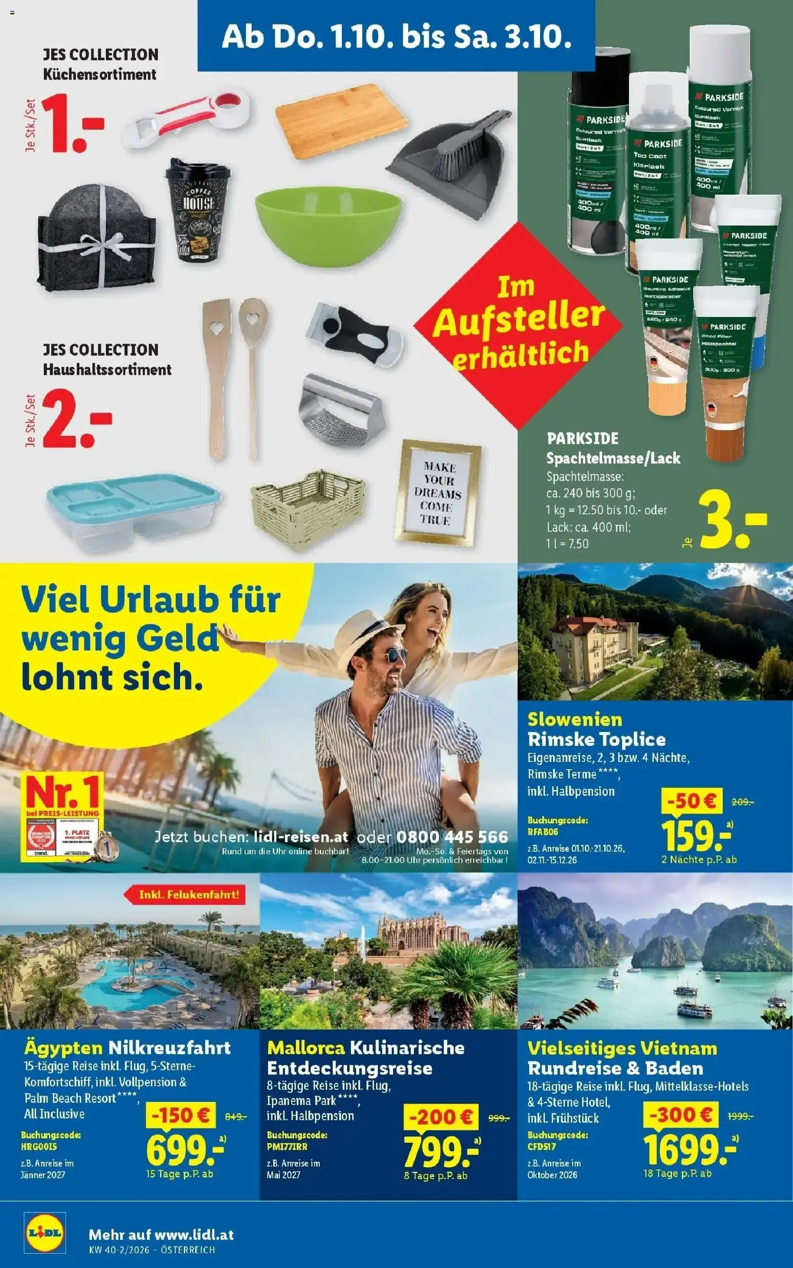 Lidl Aktion von 1. Oktober bis 3. Oktober 2026 - Flugblätt seite  22