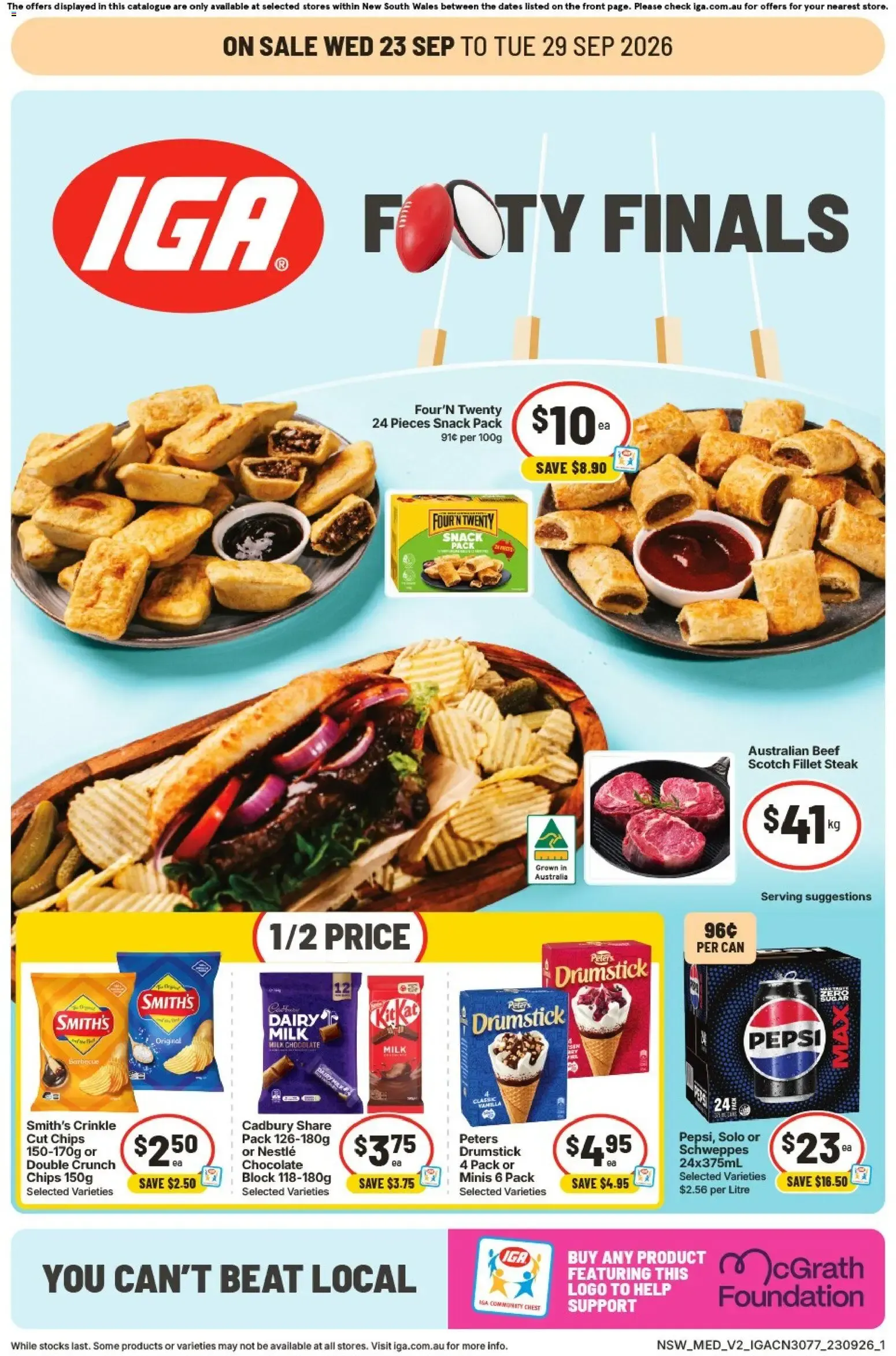 IGA Footy Finals - Catalogue valid from 23 September to 29 September 2026 - page 1