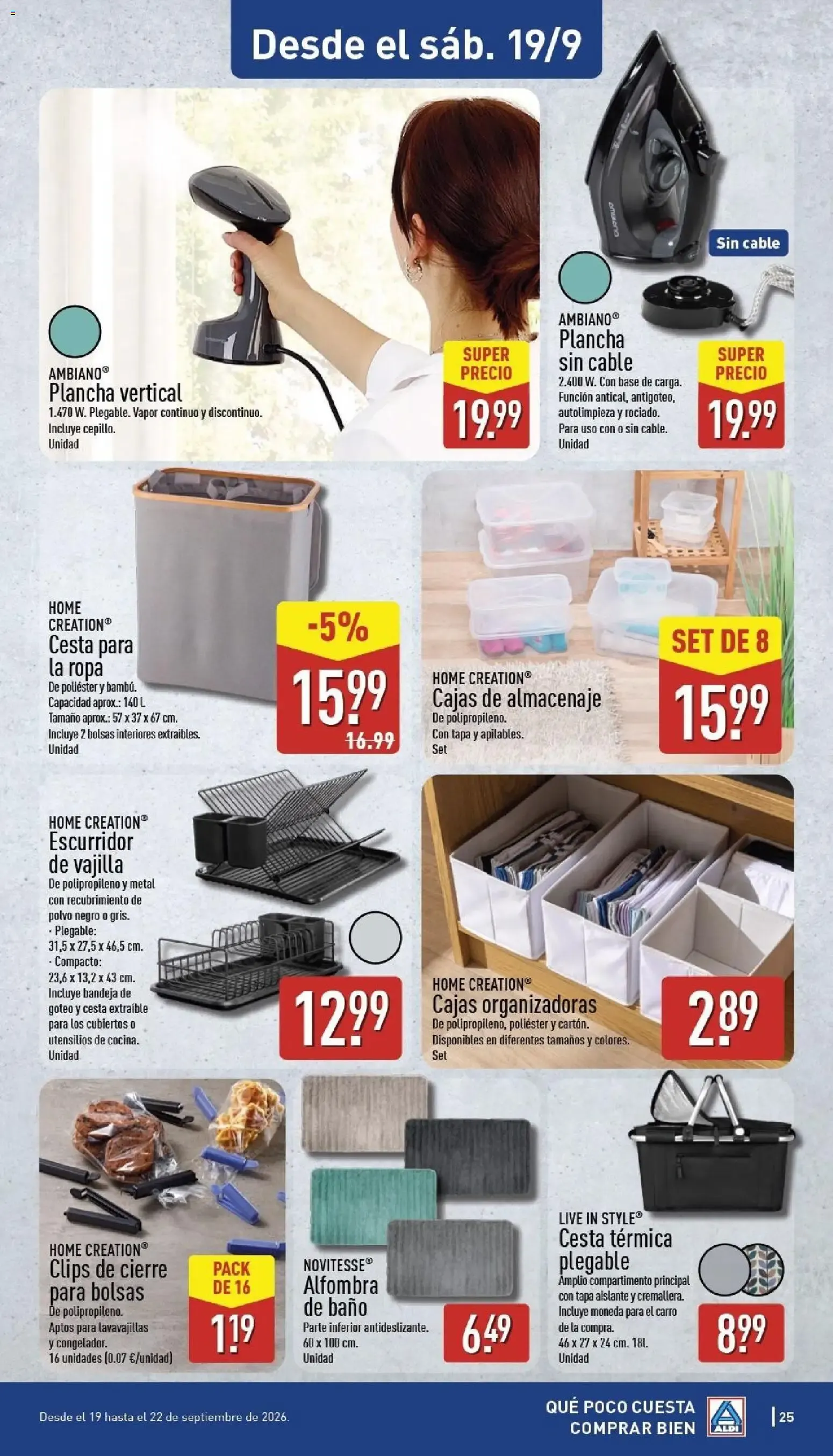 Catálogo de Aldi: Qué poco cuesta comprar bien 14 de septiembre al 20 de septiembre 2026 - Página 25