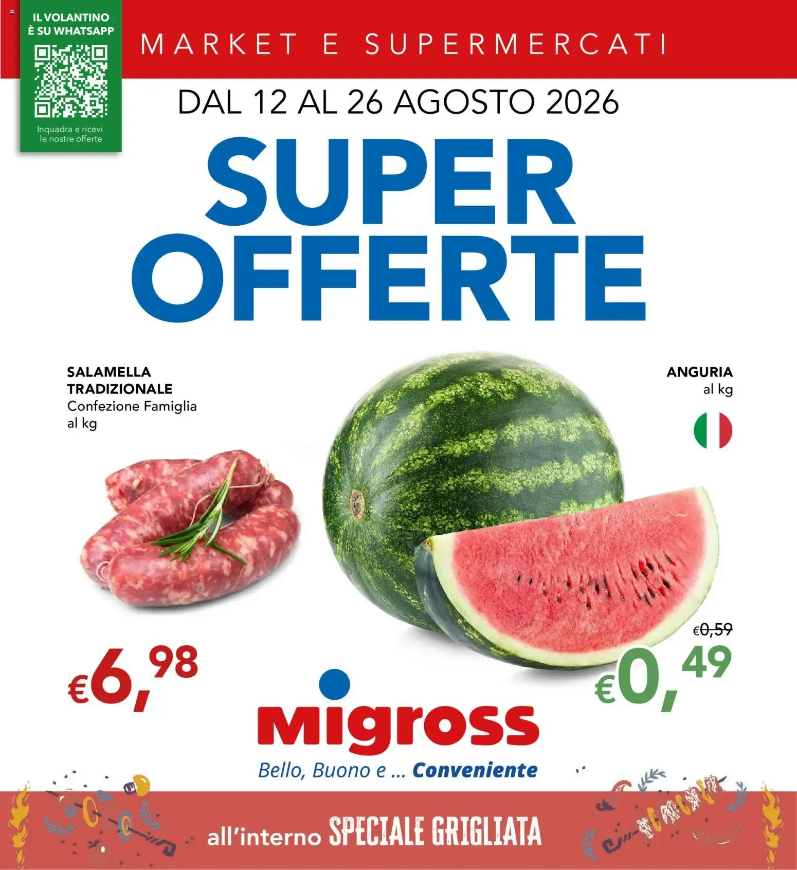 Migross volantino dal 12/08/2026 - online Offerte da 12 agosto a 26 agosto di 2026 - Pagina del volantino 1
