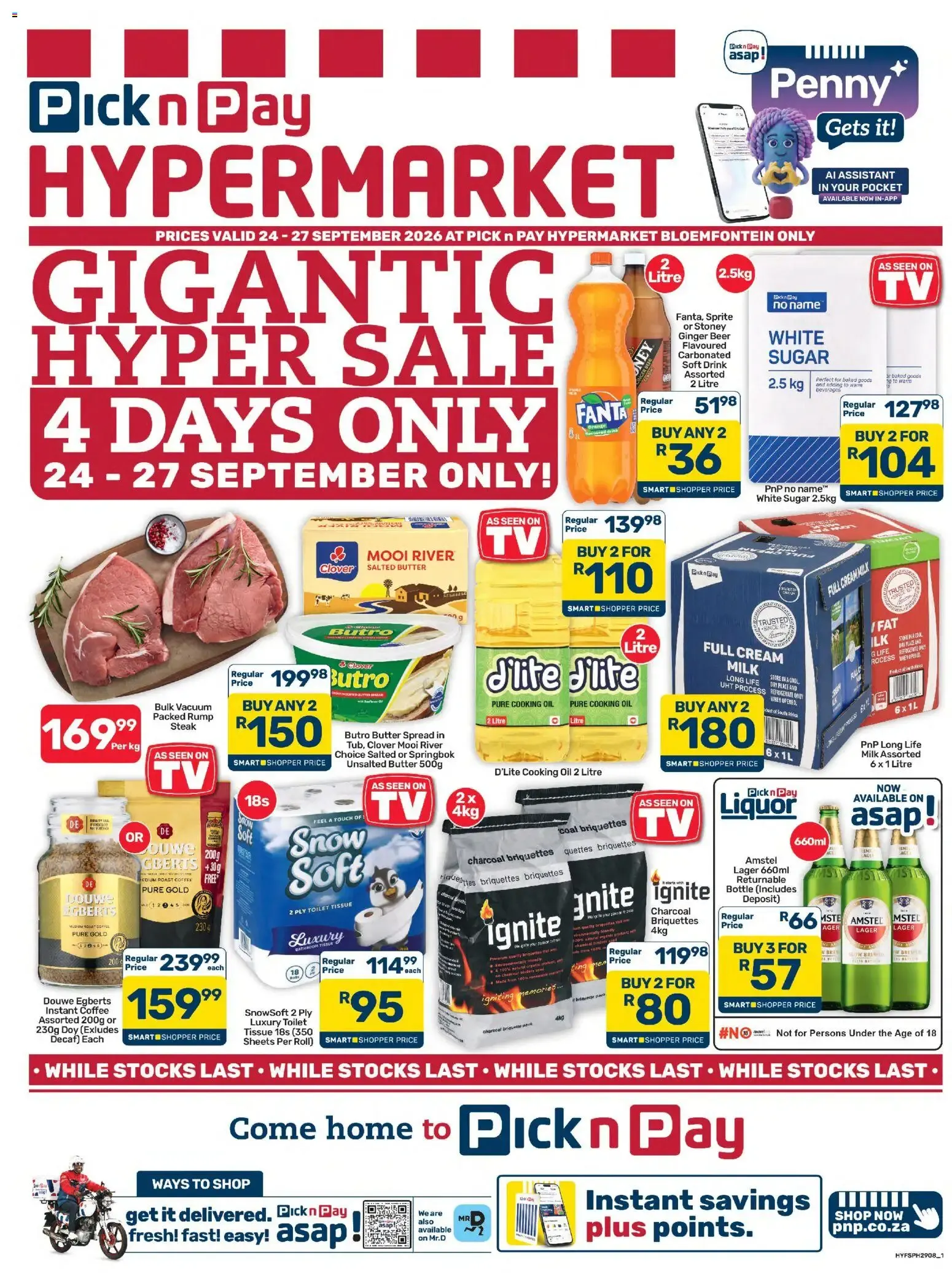 Pick n Pay Free State Hypermarket Hyper Gigantic Sale Specials (24/09/2026 - 27/09/2026) Online