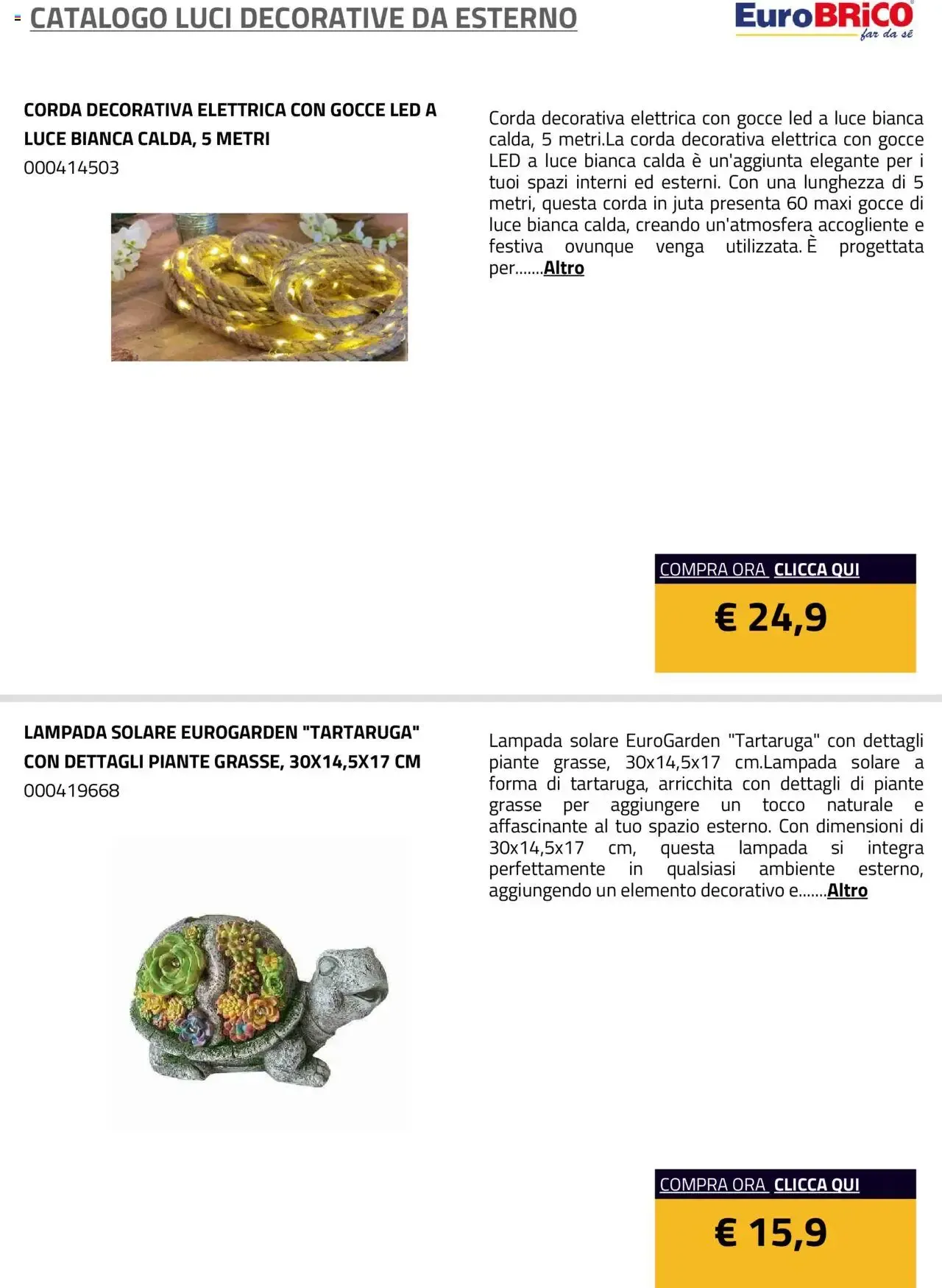 Eurobrico - Catalogo Luci Decorative da Esterno da 1 gennaio a 31 dicembre di 2025 - Pagina del volantino 19