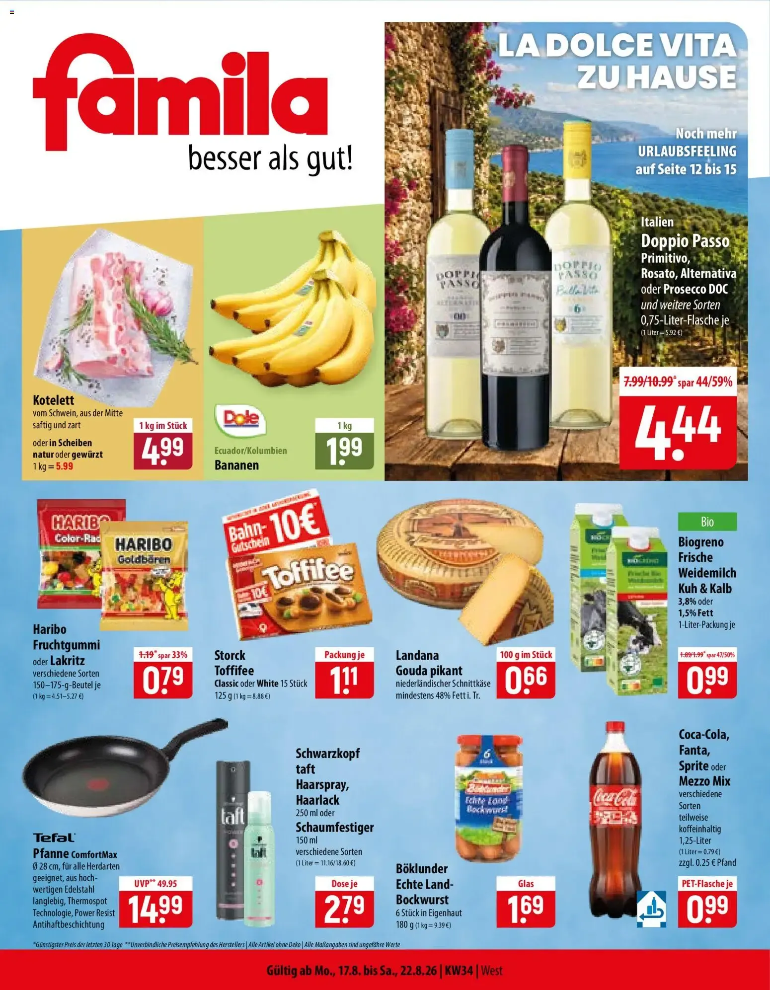 Famila Prospekt (ab 17.08.2026) zum Blättern von 17. August bis 22. August 2026 - Prospekt seite 1