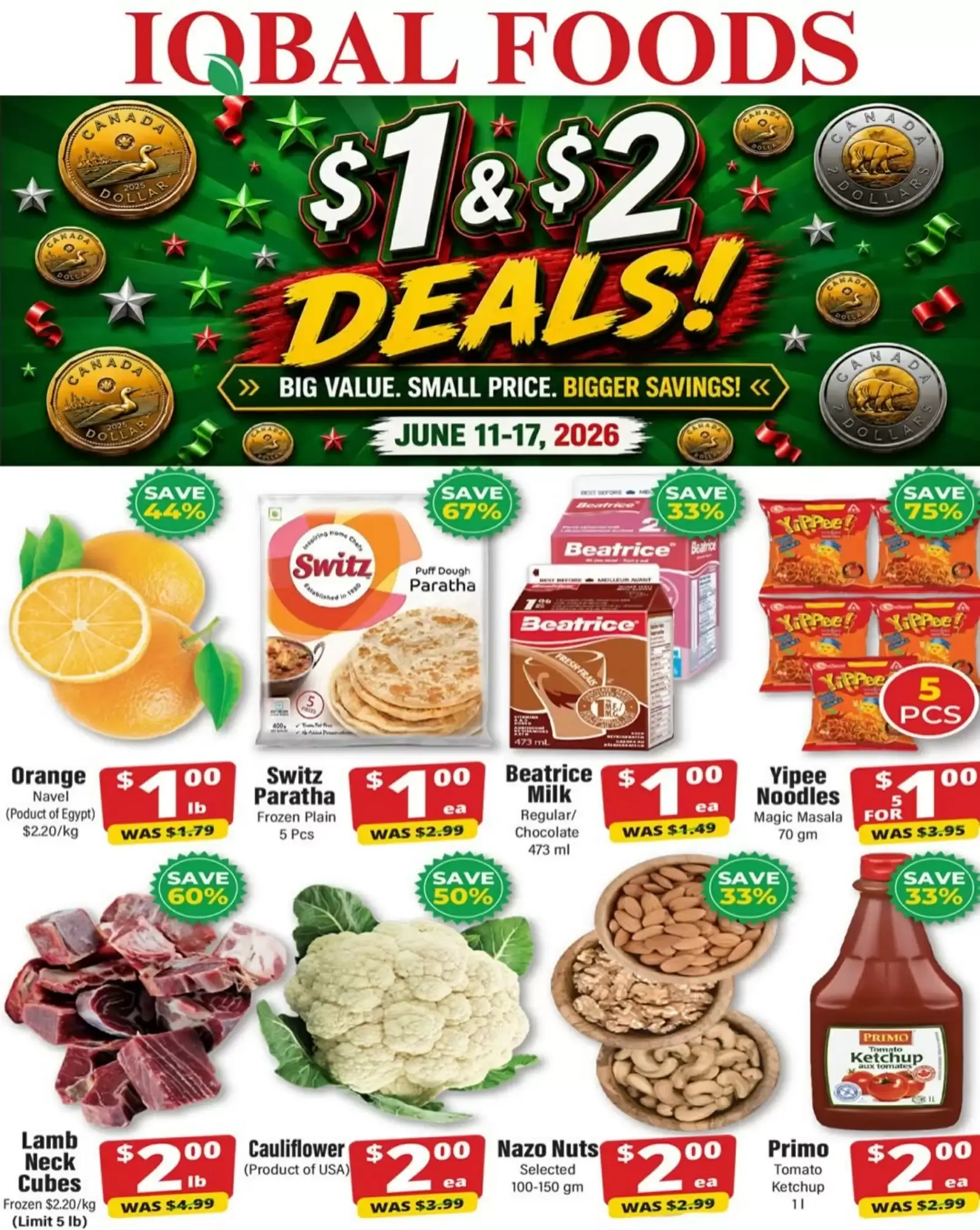 $1 & $2 DEALS! from June 11 to June 17 2026 - flyer page 1