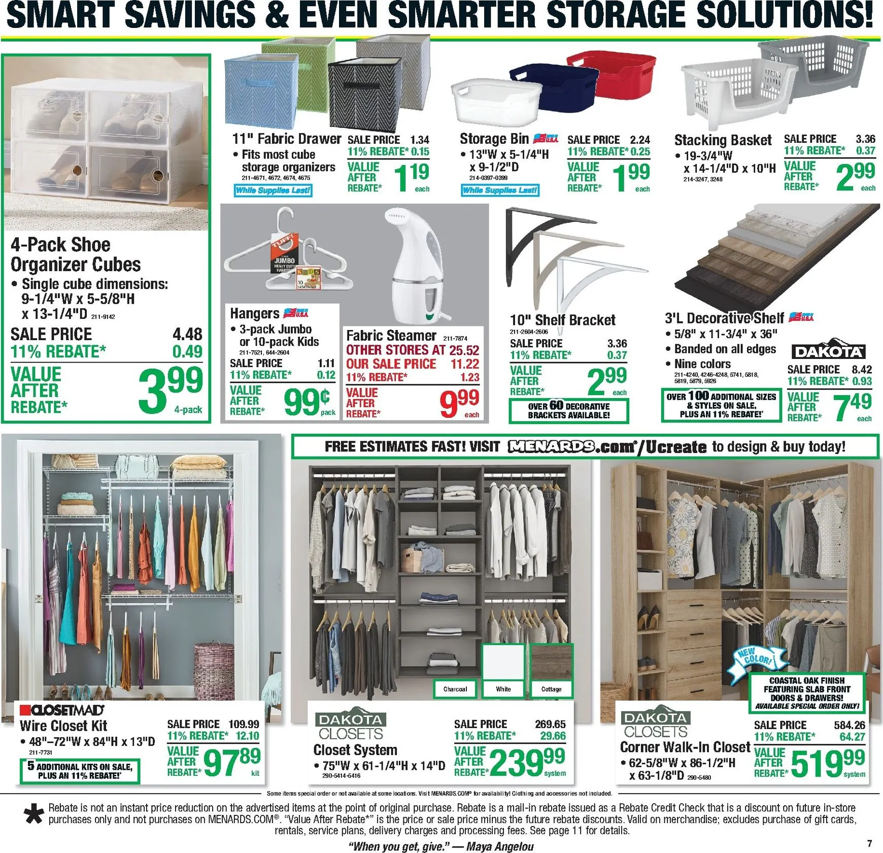 Weekly promotion Menards: 11% Rebate & Fall Decor spanning from August 20 to August 30 2026 - Page 16 for Catalogue 365