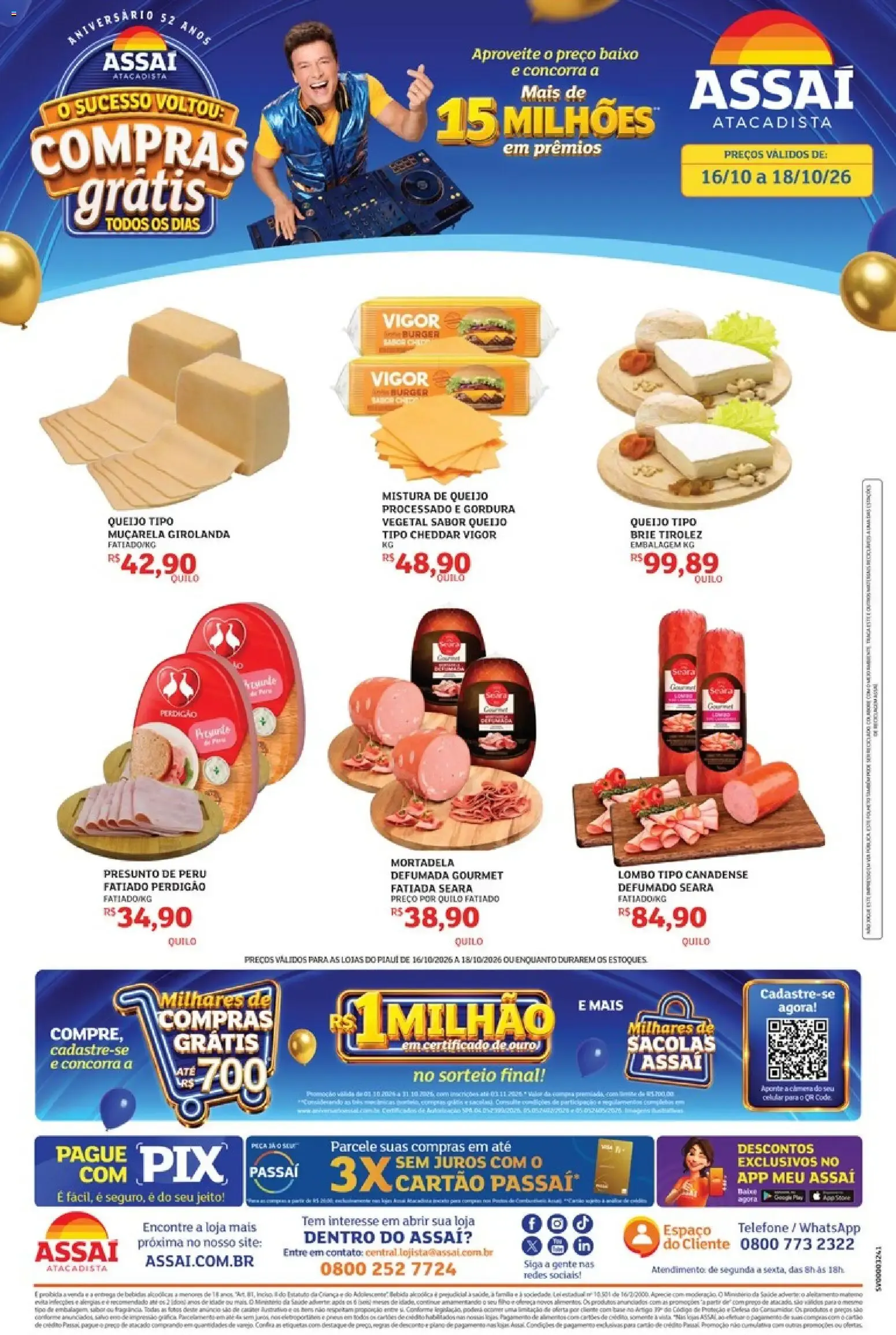 Encarte de Assaí Atacadista ofertas - PI de 16/10/2026 | Promoções Online 16 de outubro até 18 de outubro 2026 - Pagina 1