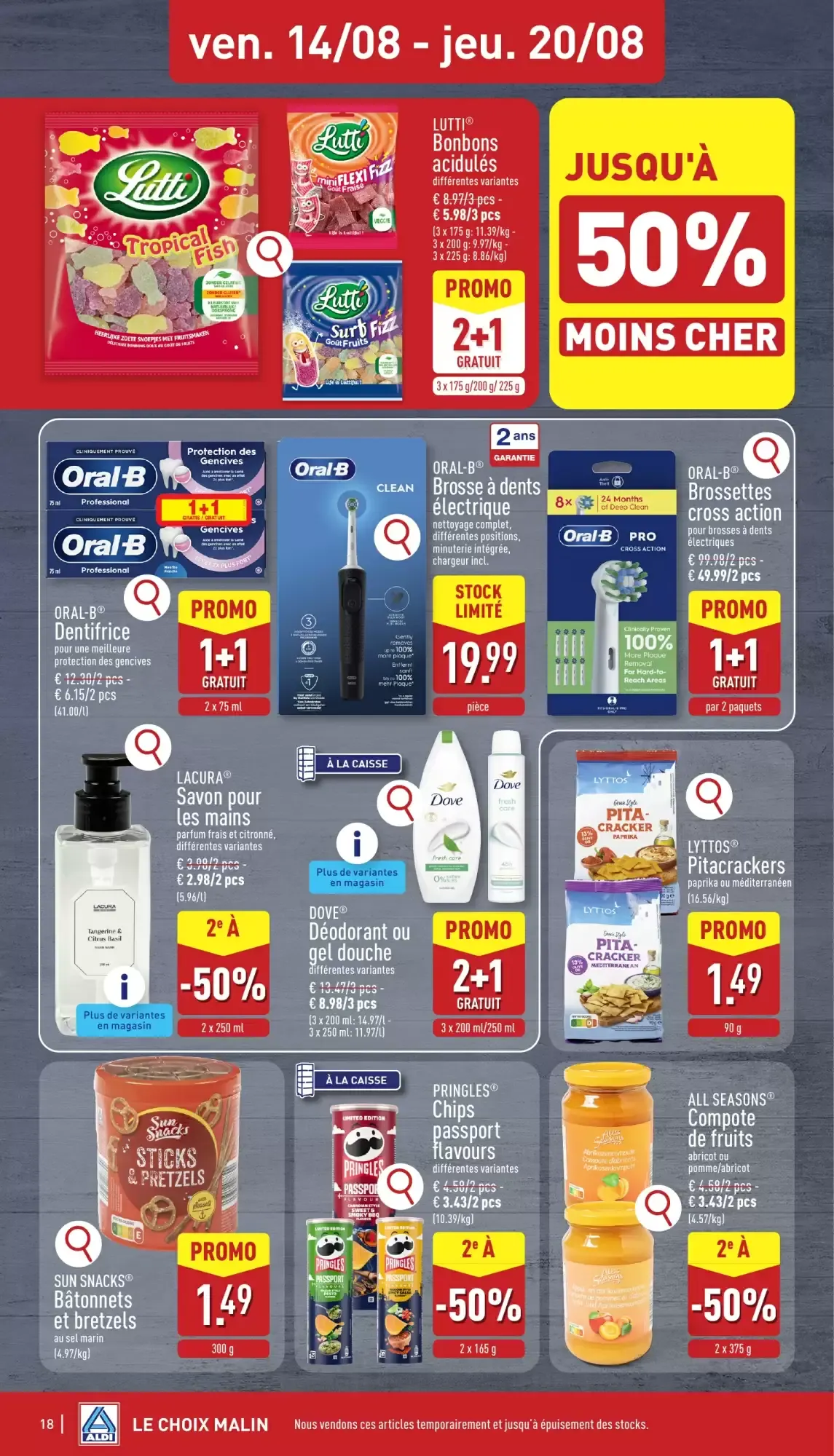 ALDI Dépliant du lun. 10/08 au ven. 14/08 van 10 augustus tot 14 augustus 2026 - folder pagina 18