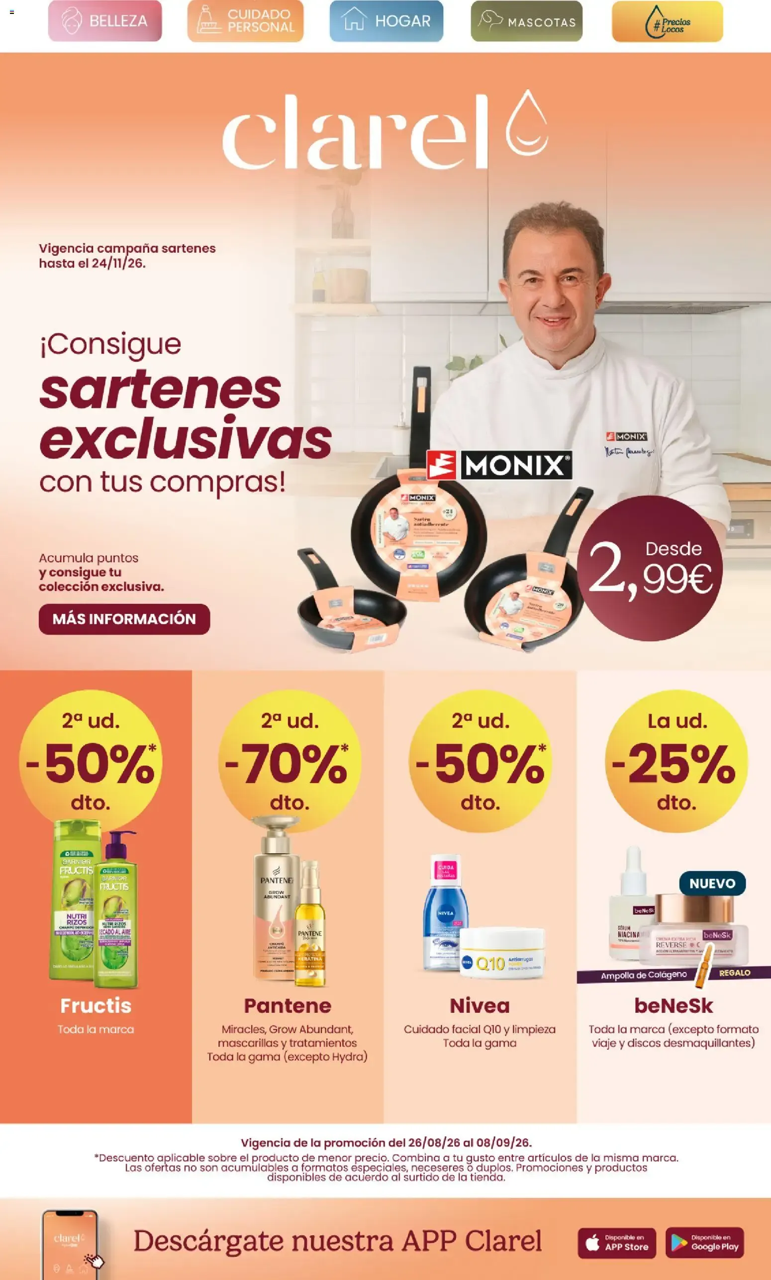 Clarel: Sartenes exclusivas y promociones en belleza