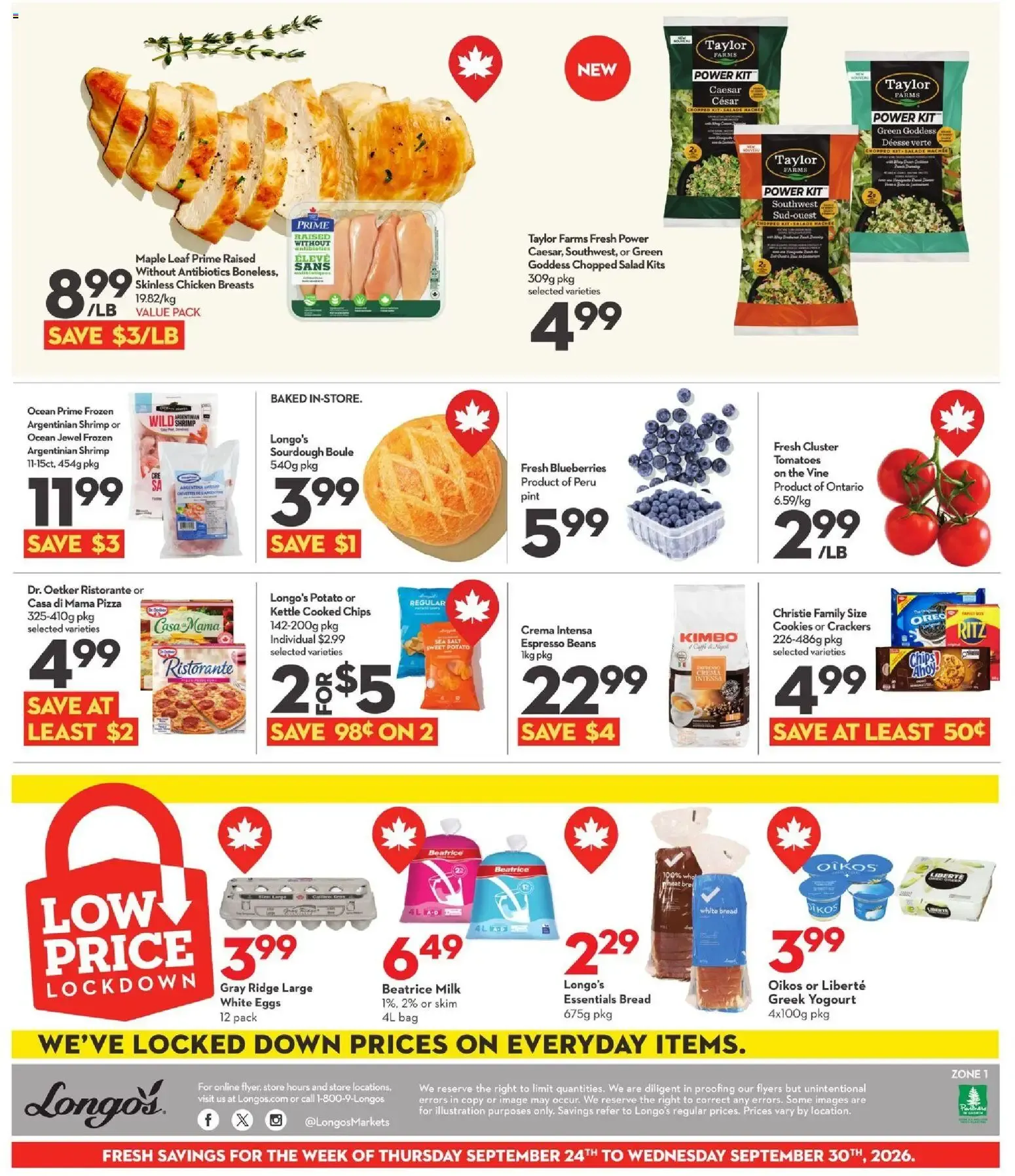 Longo's weekly flyer / circulaire from Sep 24, 2026 > weekly specials & deals from September 24 to September 30 2026 - flyer page 3