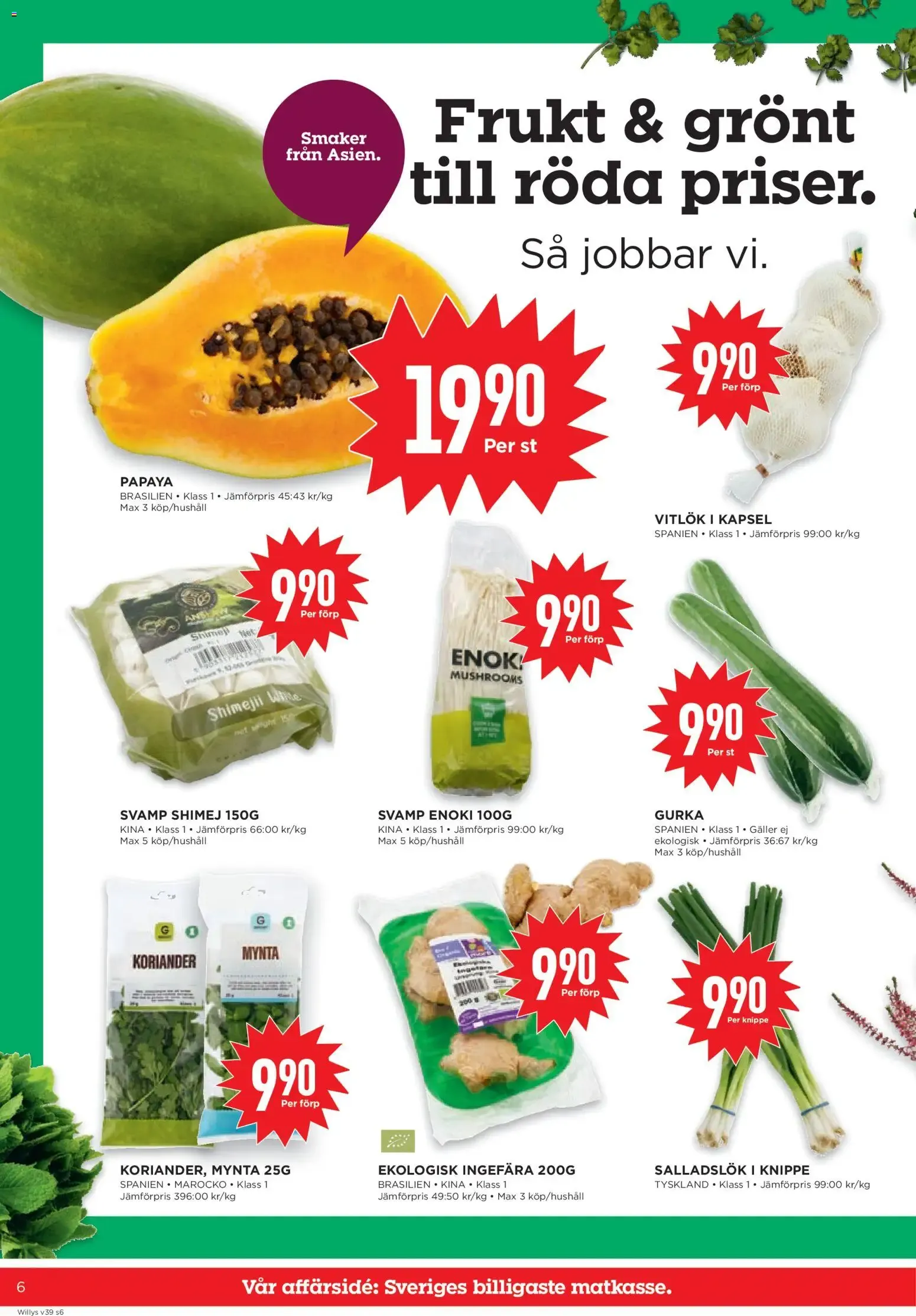 Willys erbjudanden från 21/09/2026 - 27/09/2026 > Reklamblad nuvarande rabatter från 21 september till 27 september 2026 - Reklamblad sidor 6