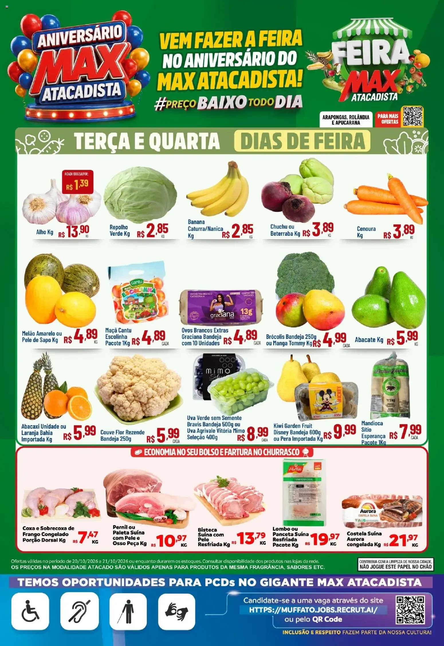Encarte de Aniversário Max Atacadista - Feira 20 de outubro até 21 de outubro 2026 - Pagina 1