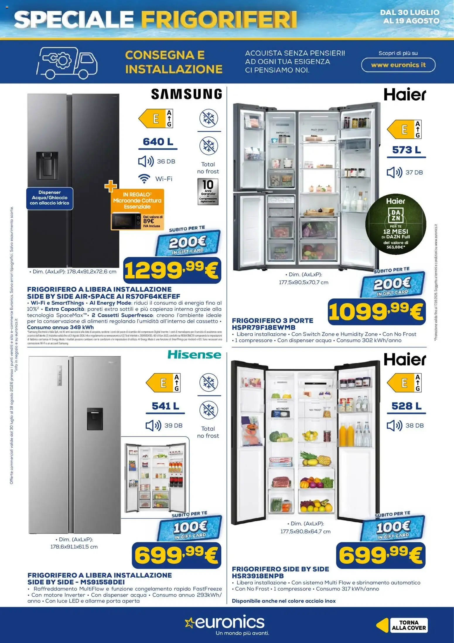 Euronics Speciale Frigoriferi da 30 luglio a 18 agosto di 2026 - Pagina del volantino 12