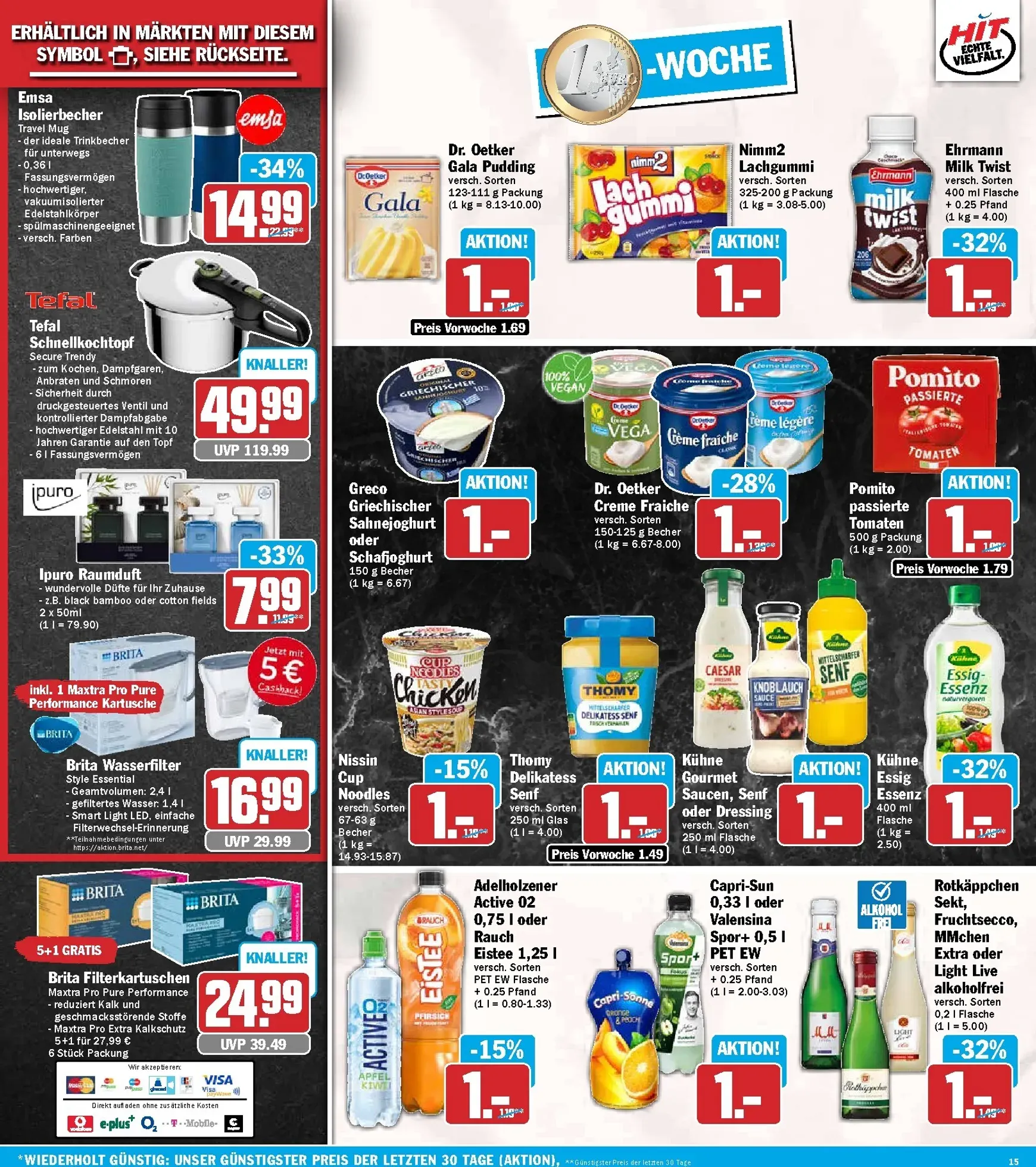 Hit Prospekt – von Montag 28.09.2026 bis Freitag 02.10.2026 von 28. September bis 2. Oktober 2026 - Prospekt seite 15