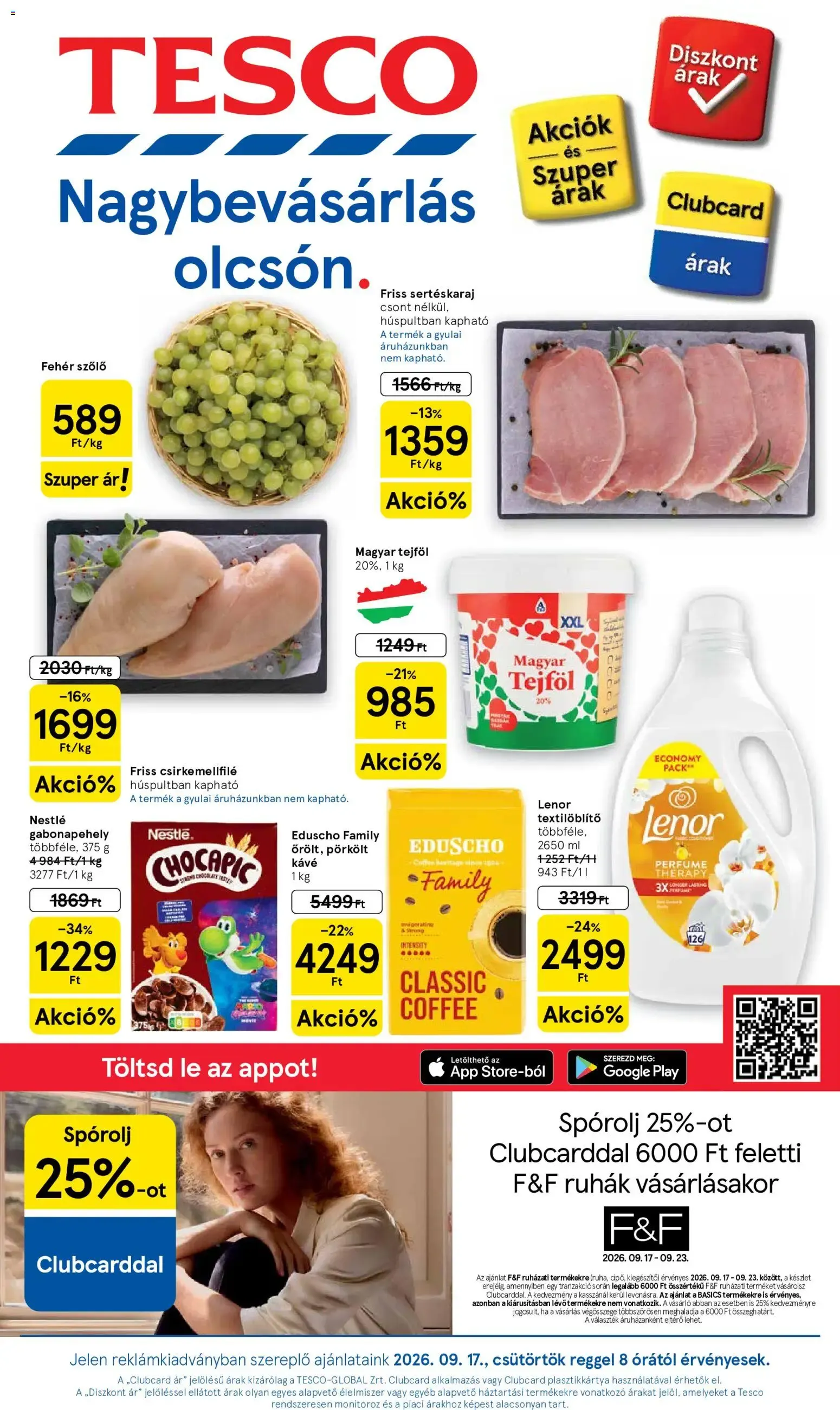 Katalógus Tesco aktuális akciós újság - 2026.09.17.-tól - online szeptember 17.-tól szeptember 23.-ig 2026. - Oldal 1