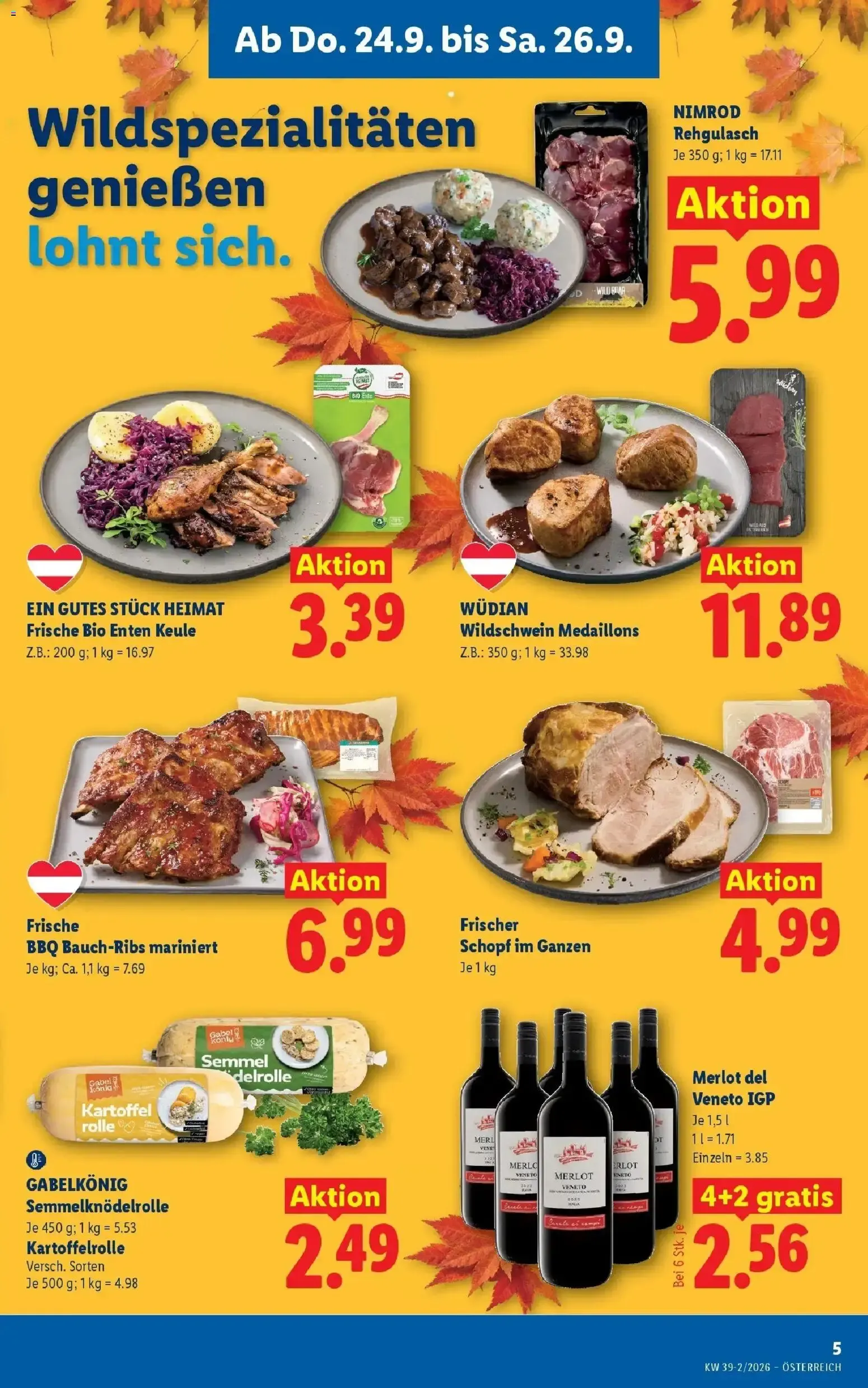 Lidl Flugblatt - Wien ab 24.09.2026 - Angebote ab donnerstag von 24. September bis 26. September 2026 - Flugblätt seite  7