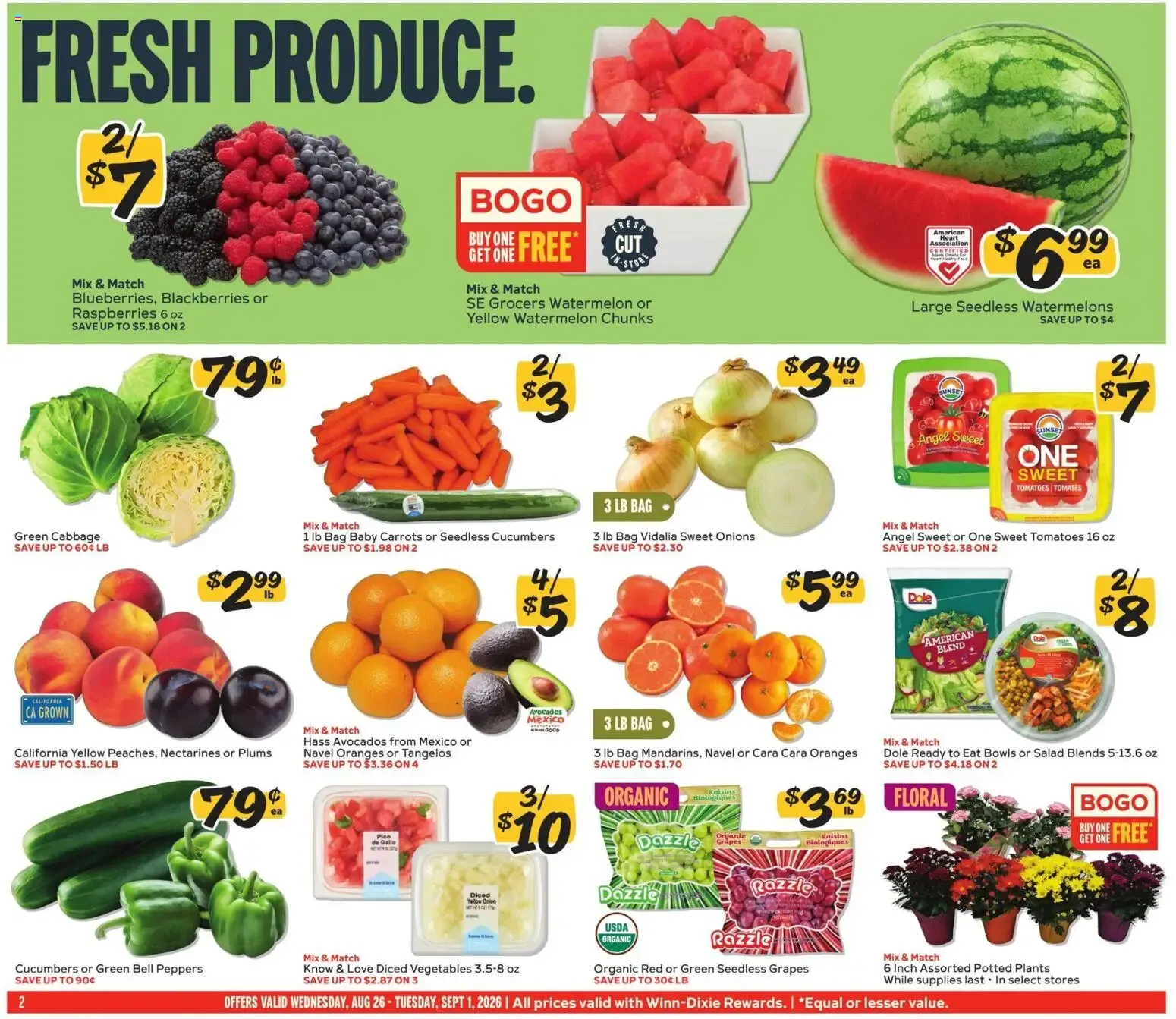 Weekly ad Winn Dixie Weekly Ad (08/26 - 09/01 2026) - Flyer from August 26 to September 1 2026 - Page 2