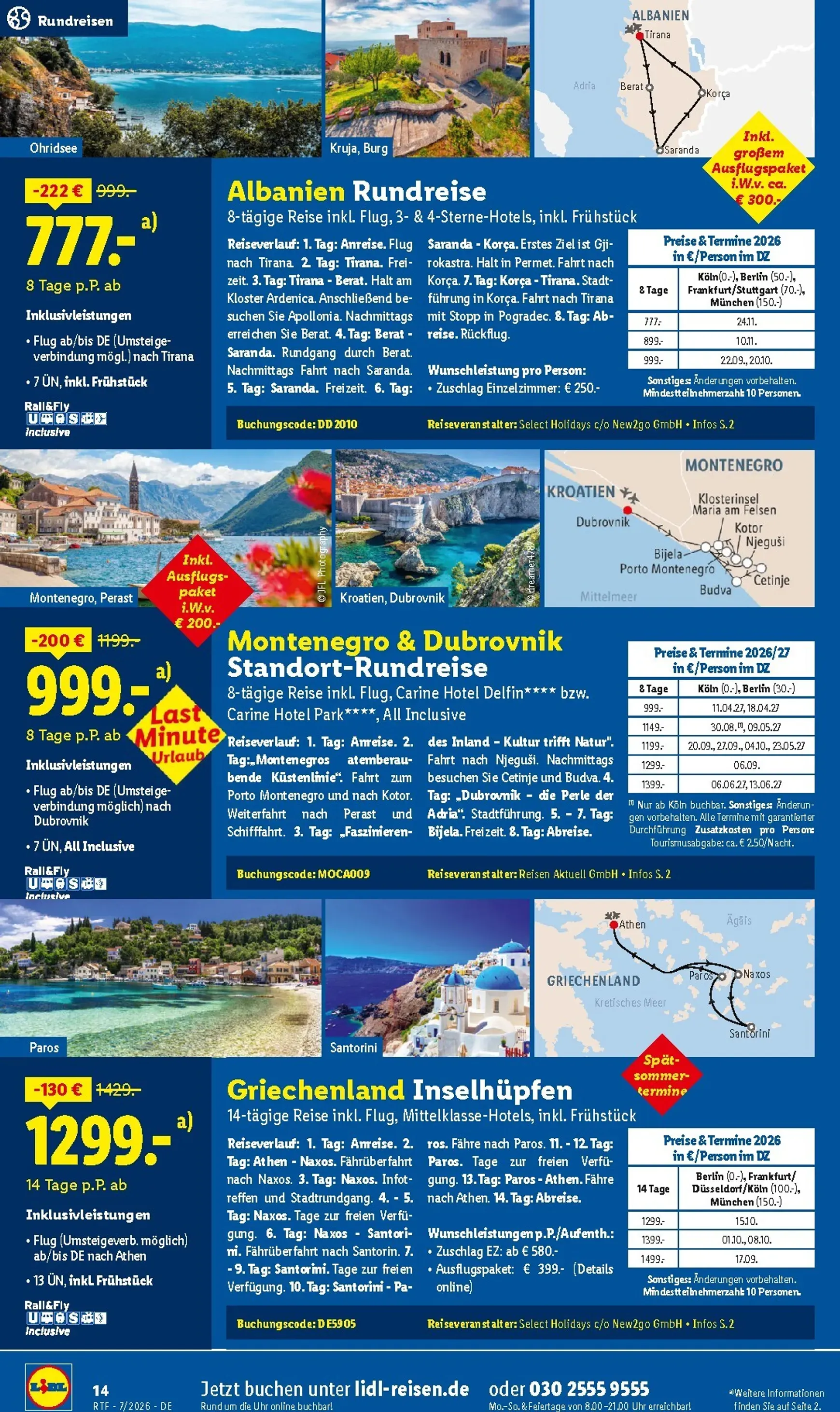 Lidl Reisen: Auf die Berge, fertig, los. Last Minute Urlaub von 15. Juli bis 15. August 2026 - Prospekt seite 14